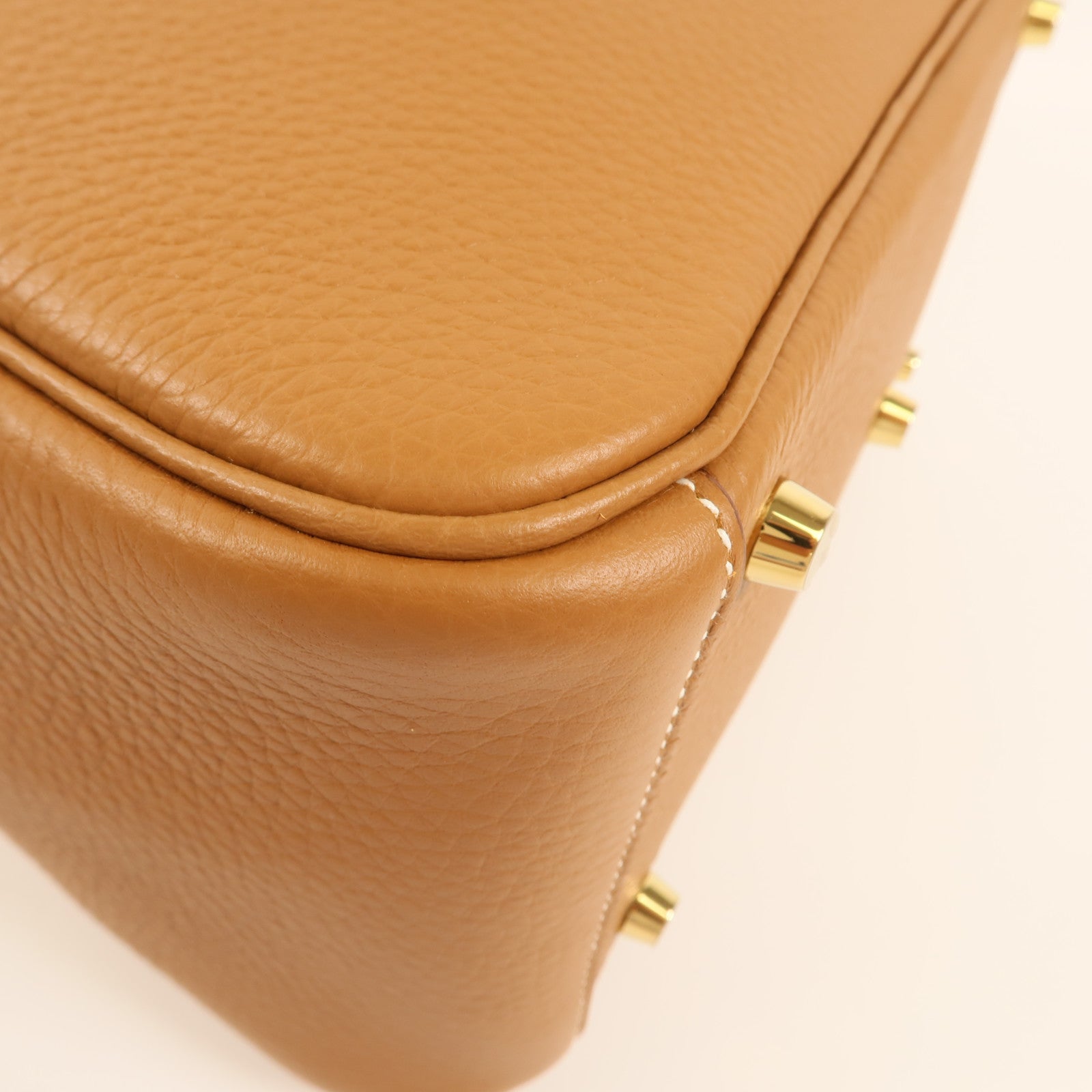 HERMES Clemence皮革Lindy 26金扣手挽肩背兩用袋37 Gold