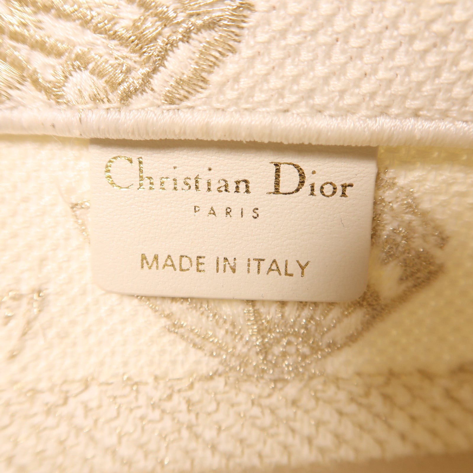 Dior 帆布Hat Basket Gradient Butterflies金扣手挽肩背兩用袋白色/金色