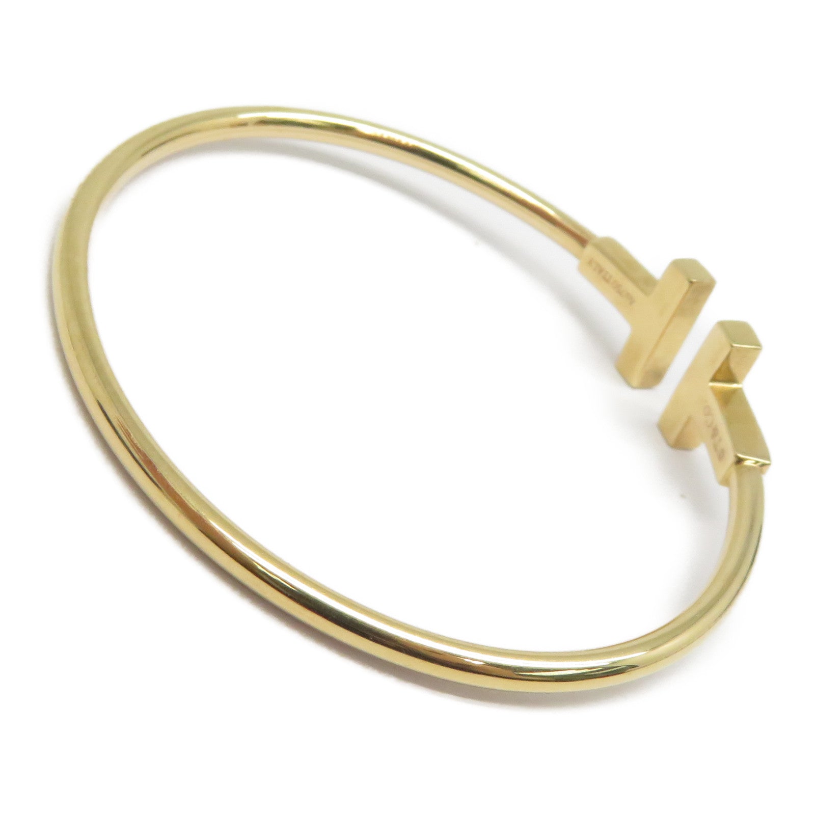 TIFFANY＆CO **【激減優惠】18K玫瑰金T Wire Black Onyx手鐲金色/黑色