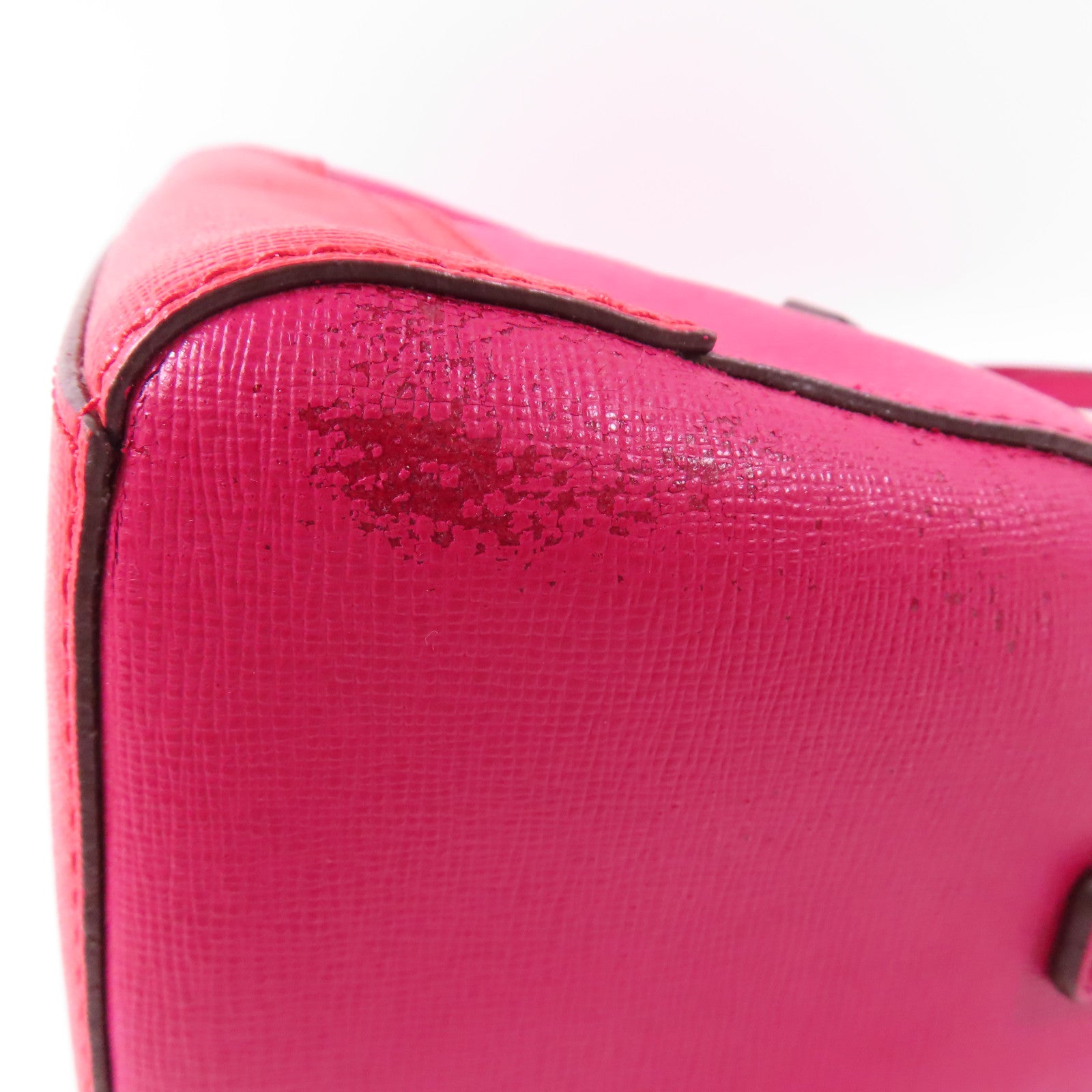 COACH 牛皮皮革Shoulder Bag金扣手挽肩背兩用袋粉紅色