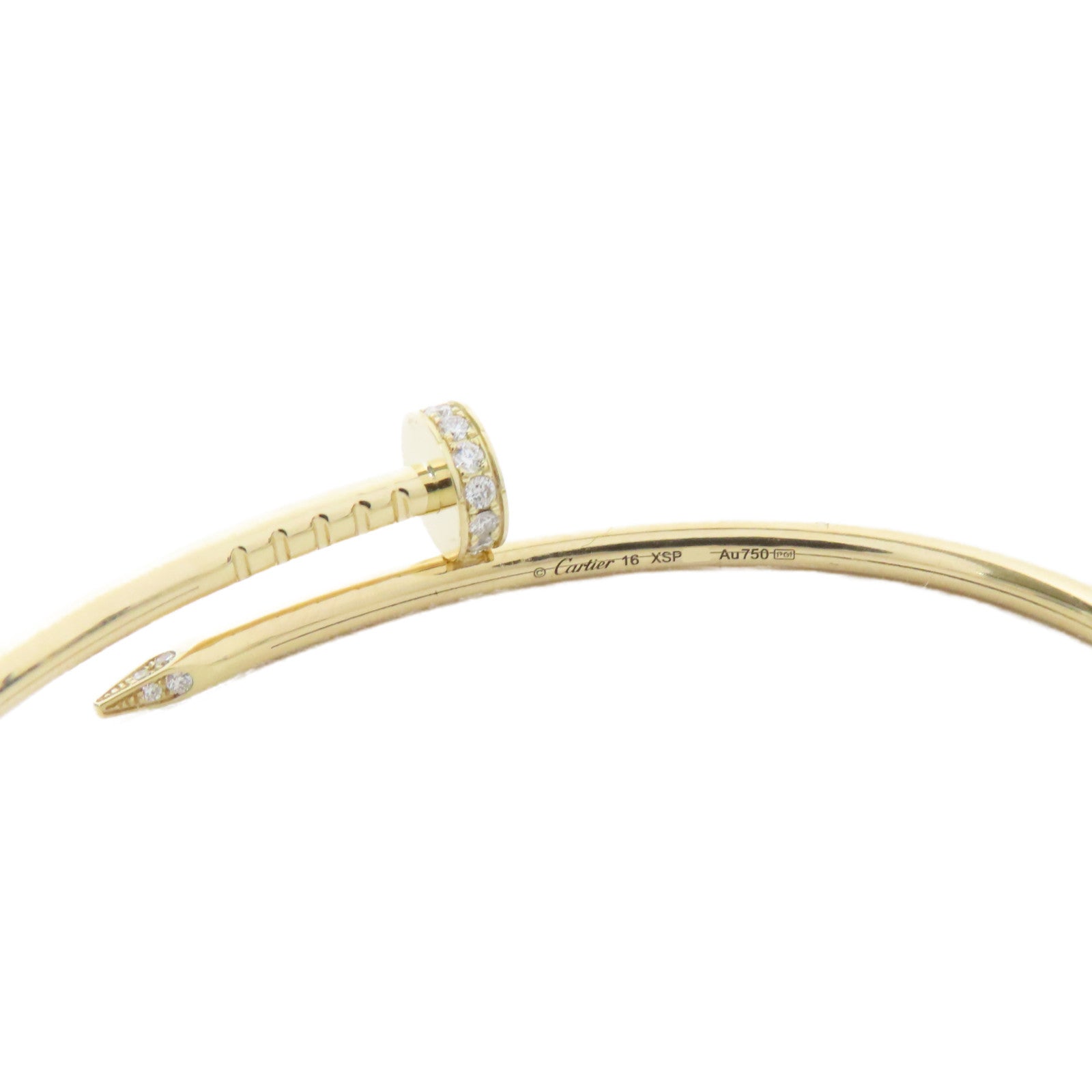 CARTIER 18K黃金Juste Un Clou Blaceret手鐲金色Cartier#16