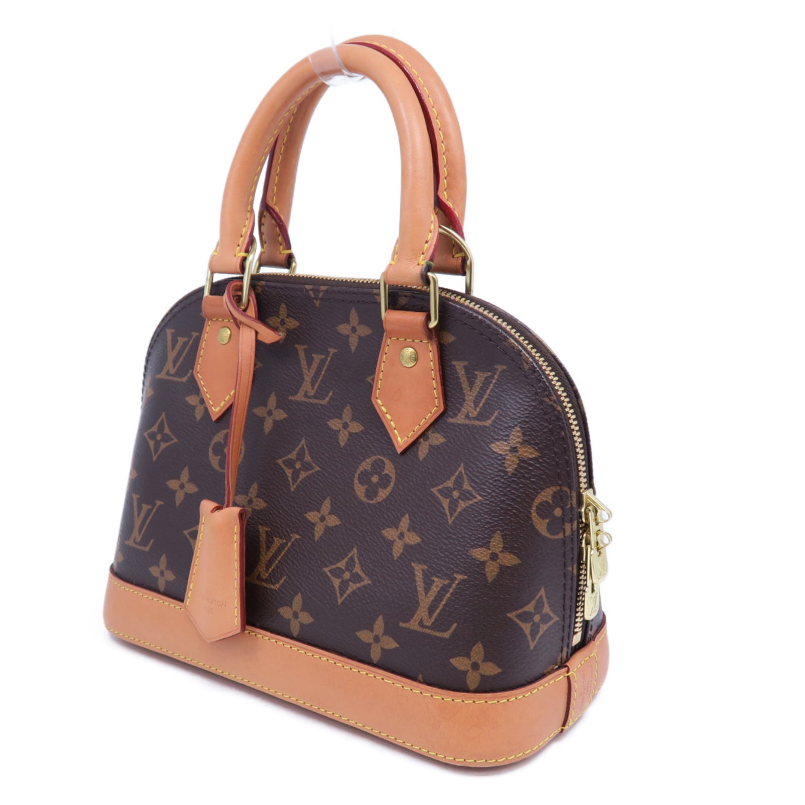 LOUIS VUITTON 【清倉大減價】Monogram Alma BB金扣手挽肩背兩用袋啡色