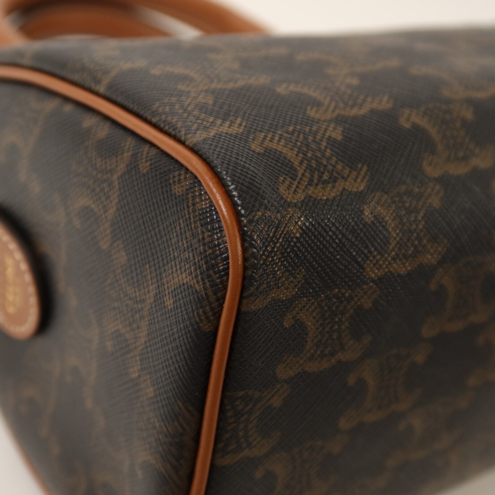 CELINE 牛皮皮革Triomphe Boston Bag金扣手挽肩背兩用袋