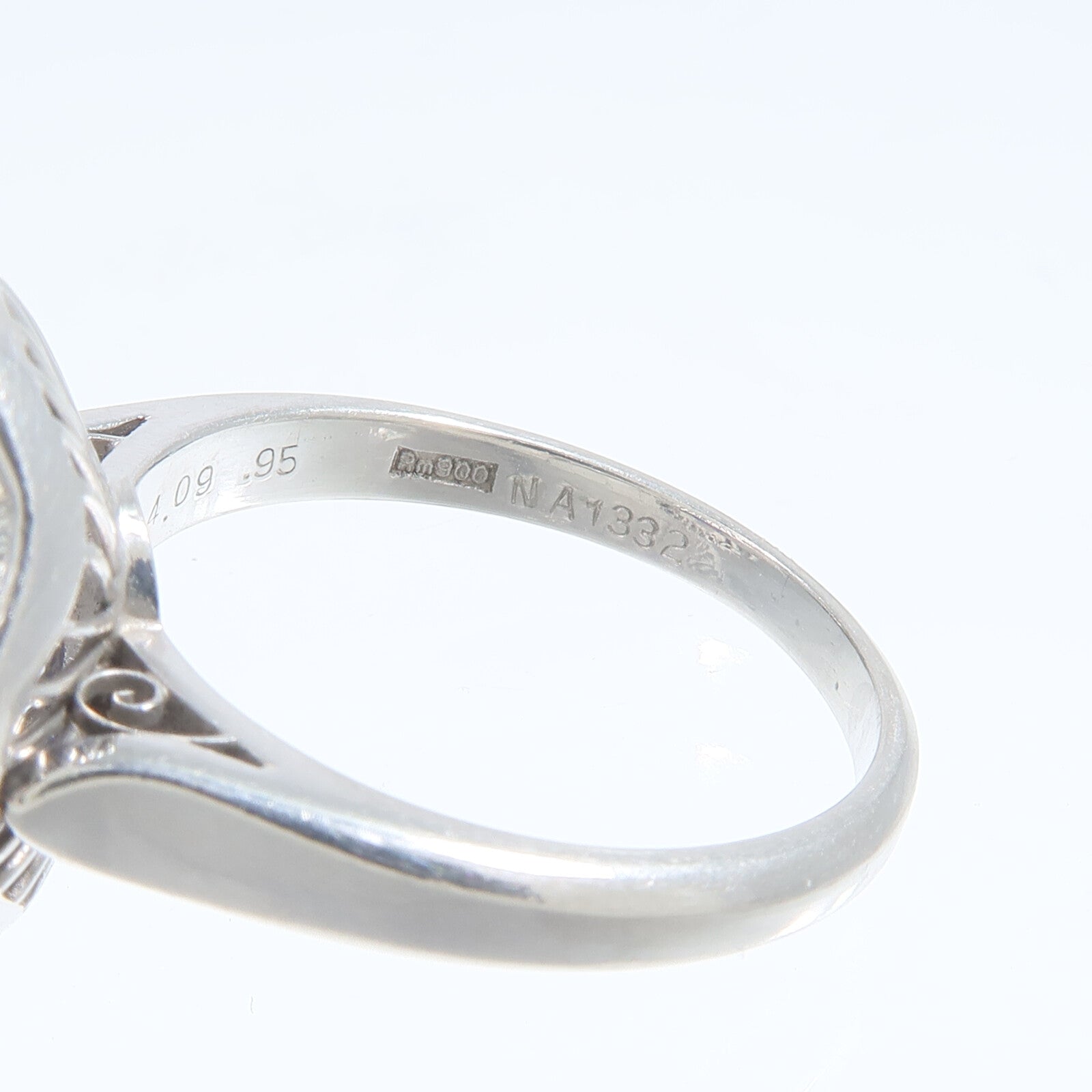 JEWELRY PM900鉑金Sapphire Diamond Ring藍寶石/鑽石戒指
