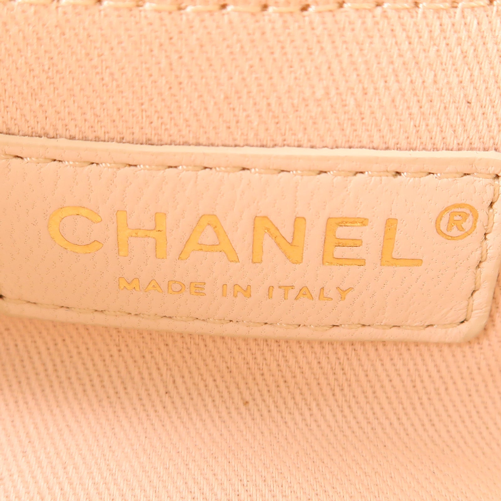 CHANEL 帆布Deauville金扣手挽肩背兩用袋