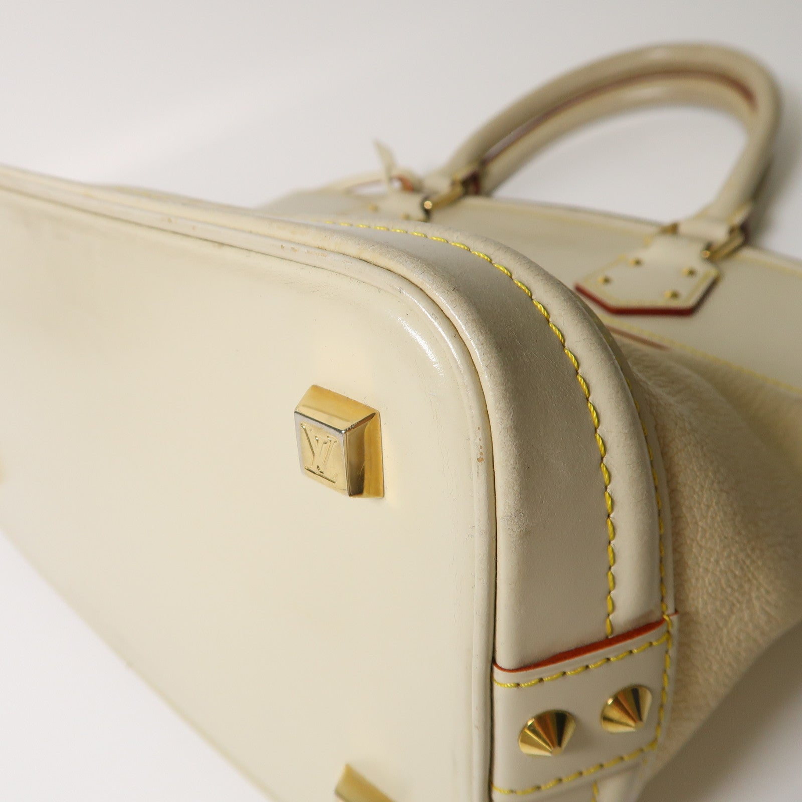 LOUIS VUITTON 【激減優惠】Suhali皮革Lockit PM金扣手挽袋米色