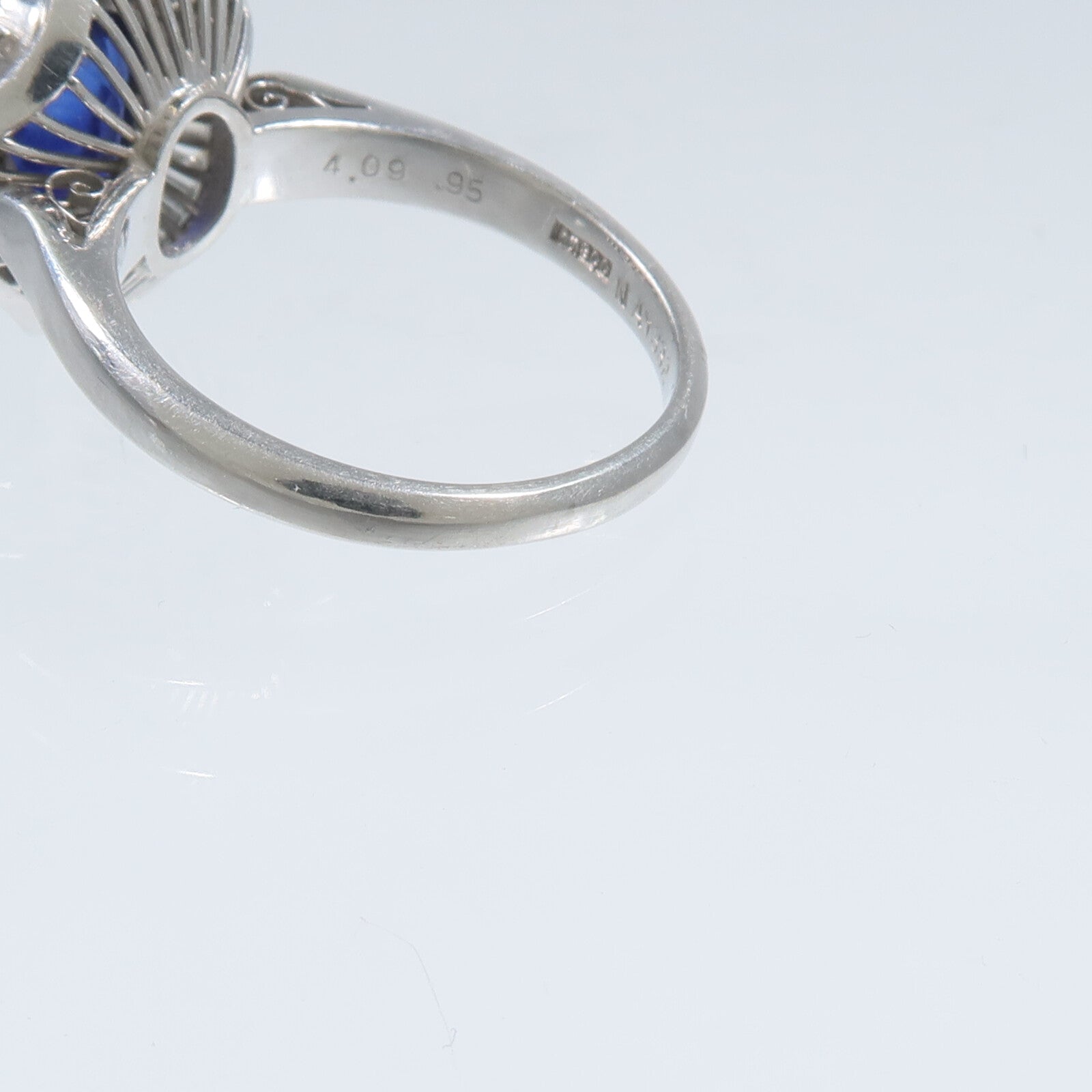 JEWELRY PM900鉑金Sapphire Diamond Ring藍寶石/鑽石戒指