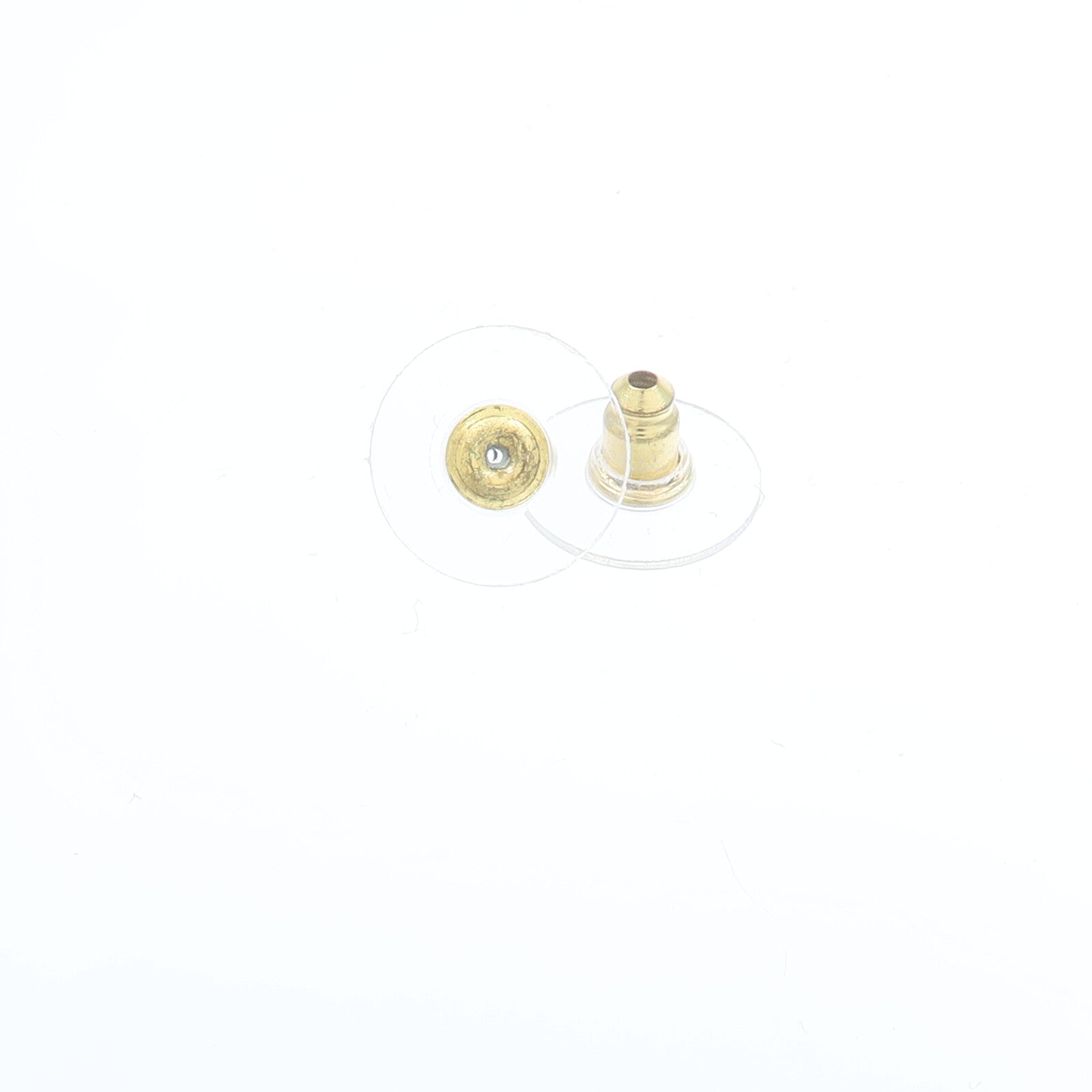 CHANEL PVC/金屬Button Stud Earrings耳環