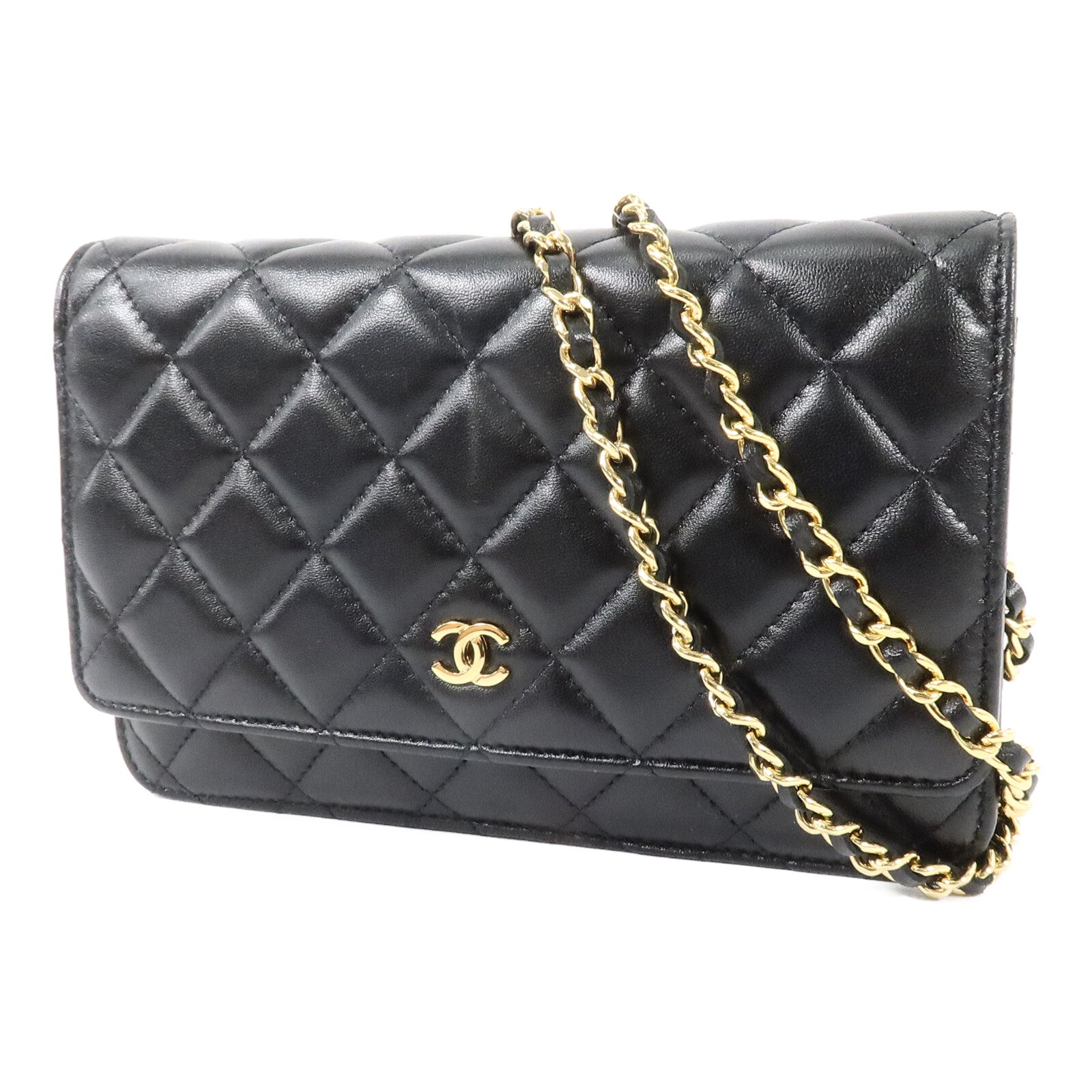 CHANEL 羊皮皮革WOC Wallet On Chain鏈帶肩背袋