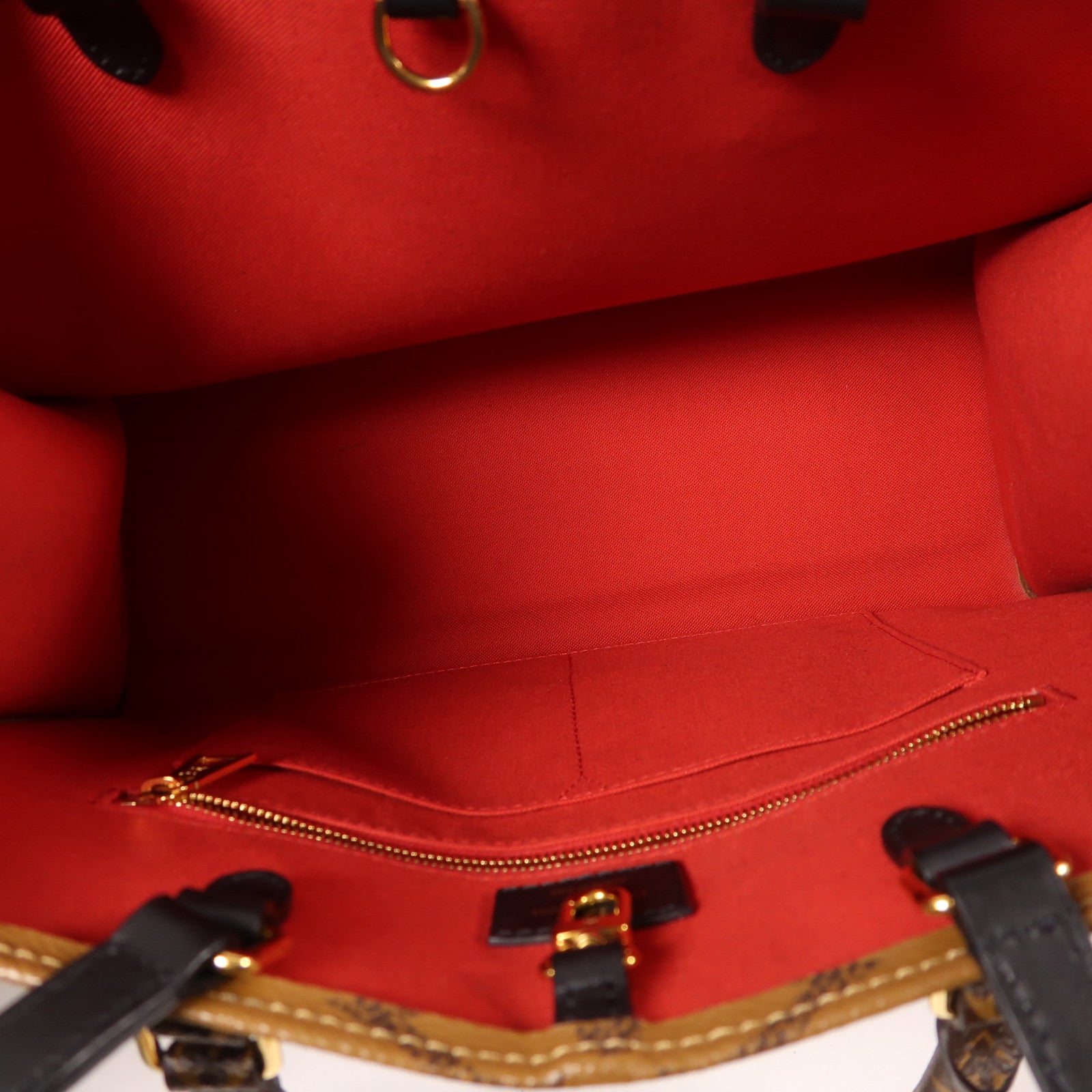 LOUIS VUITTON Monogram Giant On The Go MM金扣手挽肩背兩用袋
