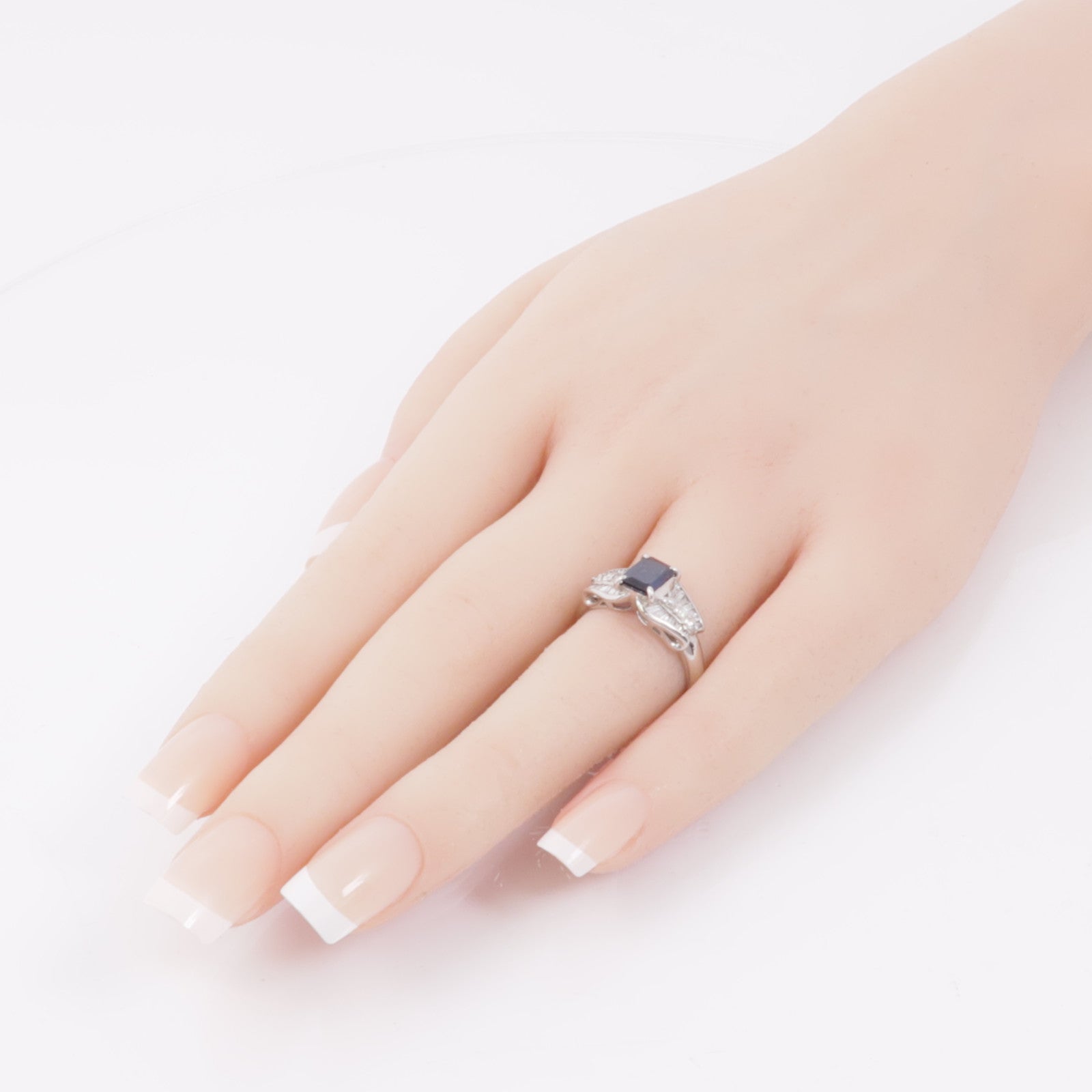 JEWELRY 【激減優惠】PT900鉑金Sapphire/Diamond Ring藍寶石/鑽石戒指US#6.25