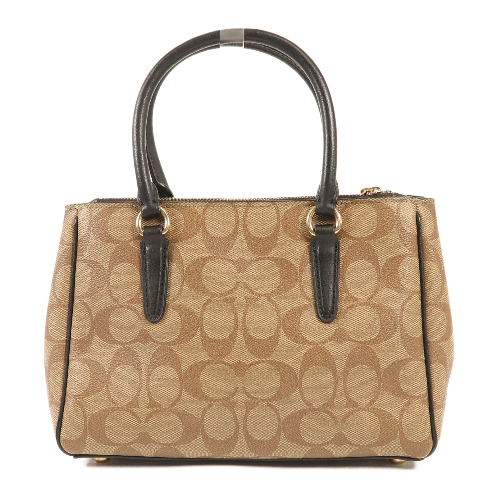 COACH 塗層帆布Shoulder Bag金扣手挽肩背兩用袋