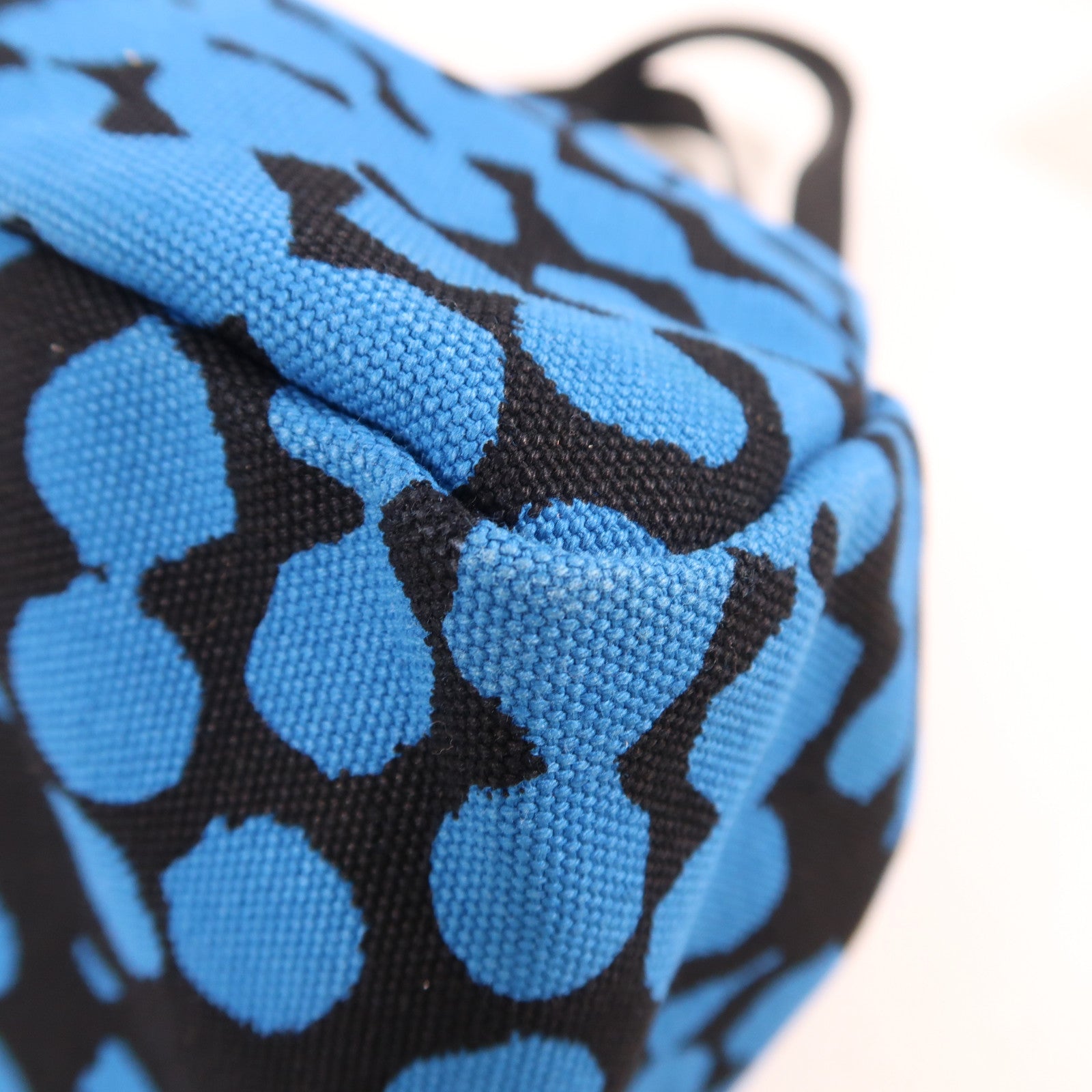 BOTTEGA VENETA 帆布Shoulder Tote肩背袋藍色/黑色