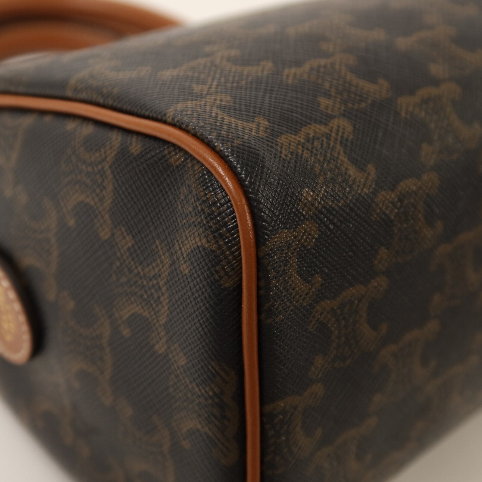 CELINE 牛皮皮革Triomphe Boston Bag金扣手挽肩背兩用袋