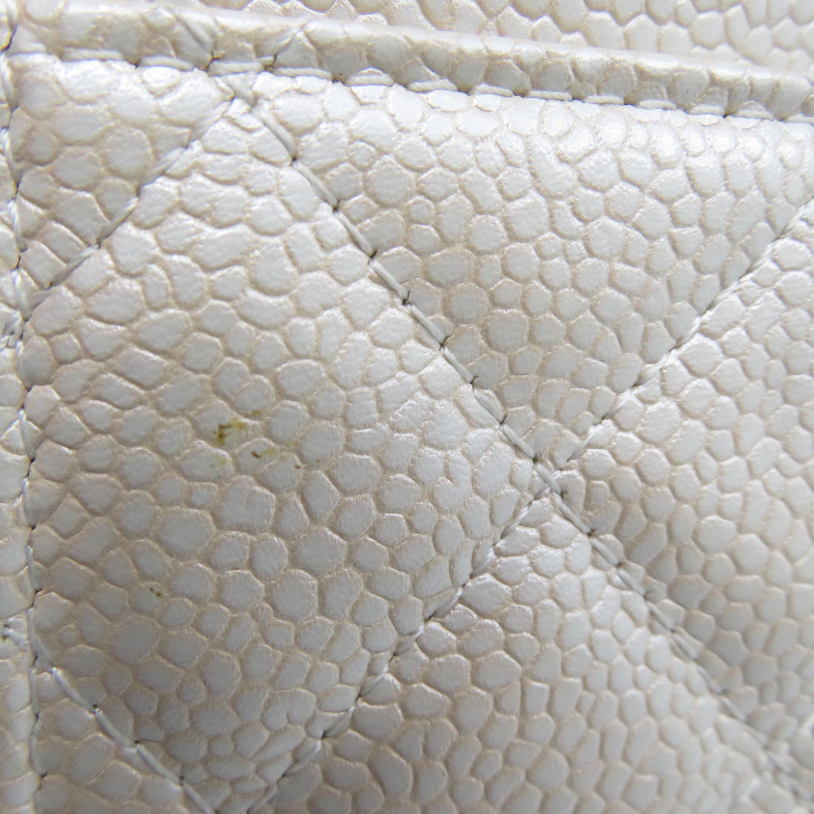 CHANEL 【激減優惠】菱格Caviar皮革Walle On Chain金扣鏈帶肩背袋米色