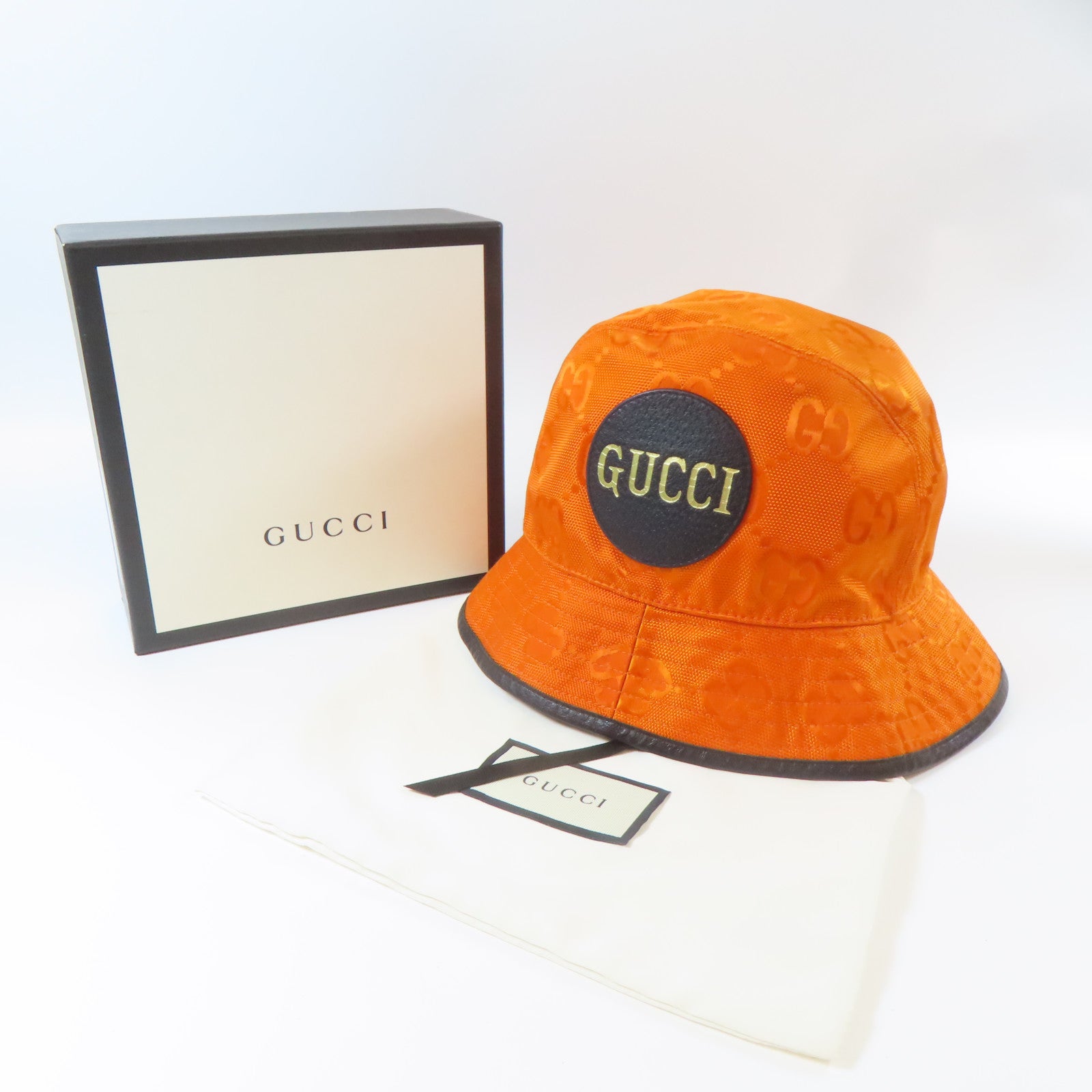 GUCCI 【激減優惠】尼龍Hat帽子橙色