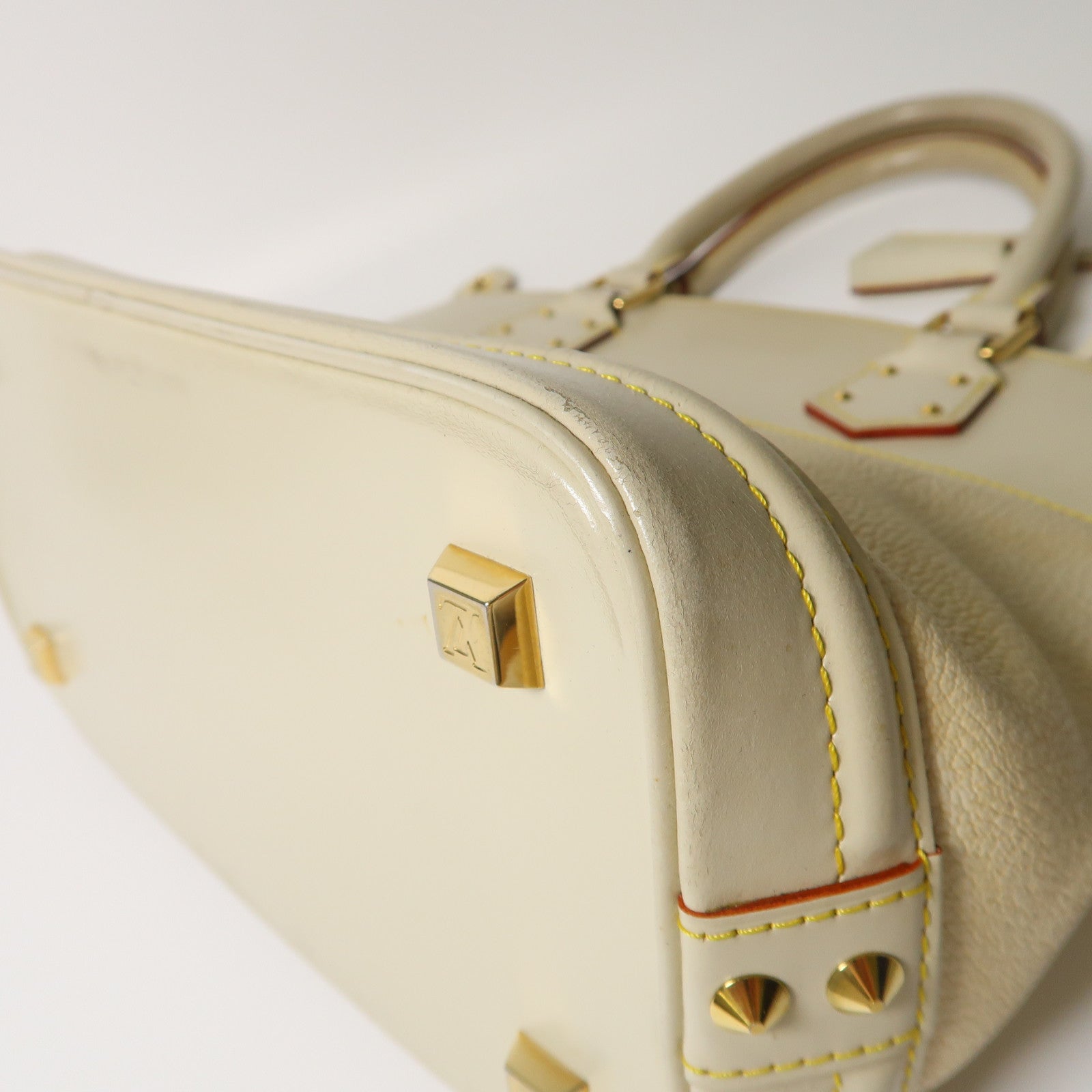 LOUIS VUITTON 【激減優惠】Suhali皮革Lockit PM金扣手挽袋米色