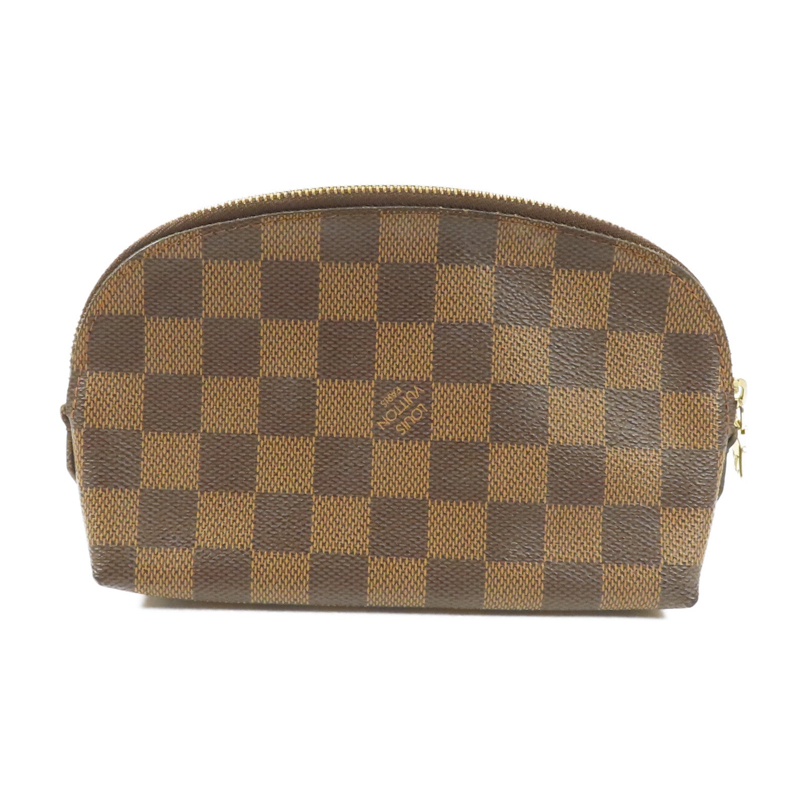 LOUIS VUITTON Damier Make Up Bag PM金扣化妝袋
