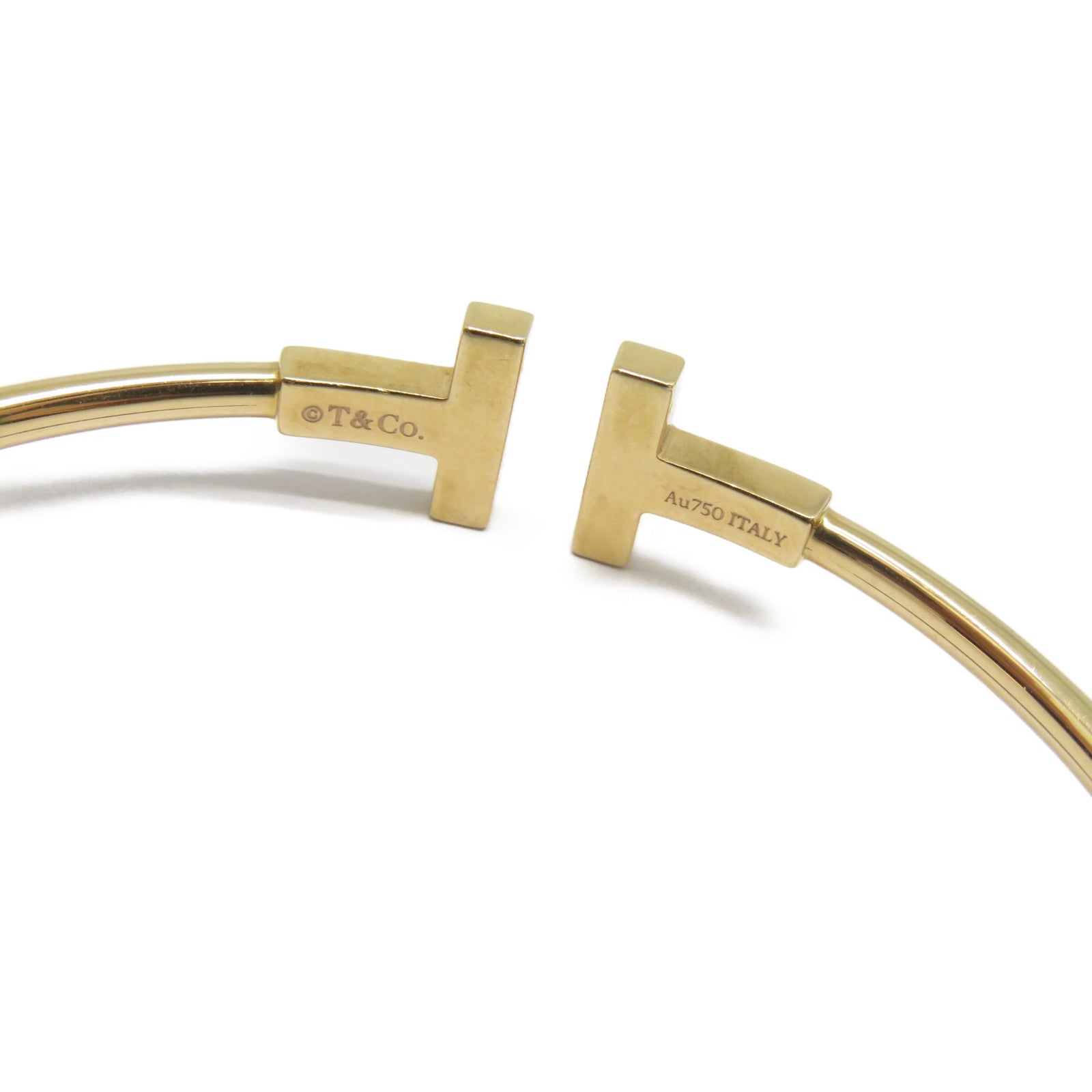 TIFFANY＆CO **【激減優惠】18K玫瑰金T Wire Black Onyx手鐲金色/黑色