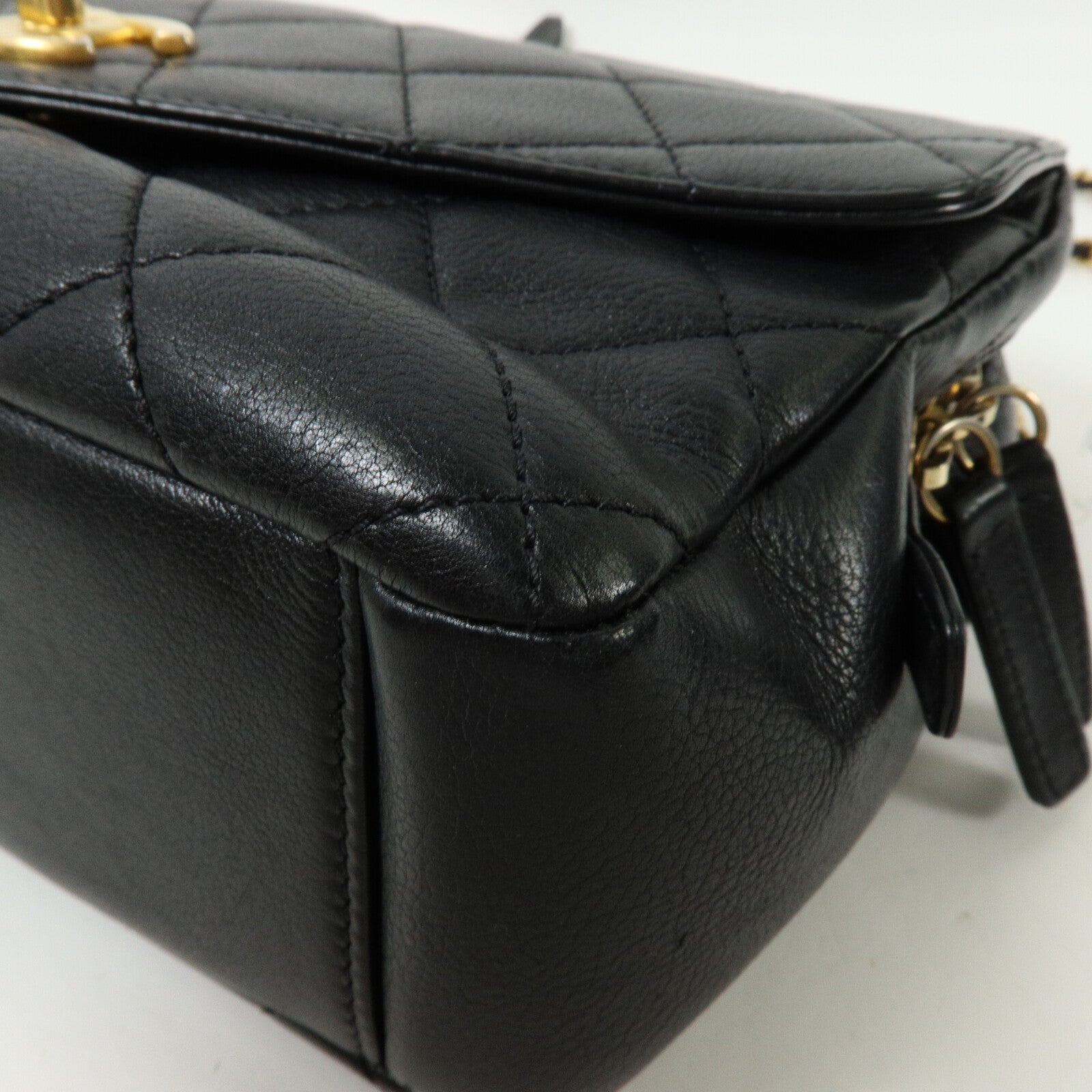 CHANEL 羊皮皮革Chain Shoulder With Handle鏈帶手挽肩背兩用袋