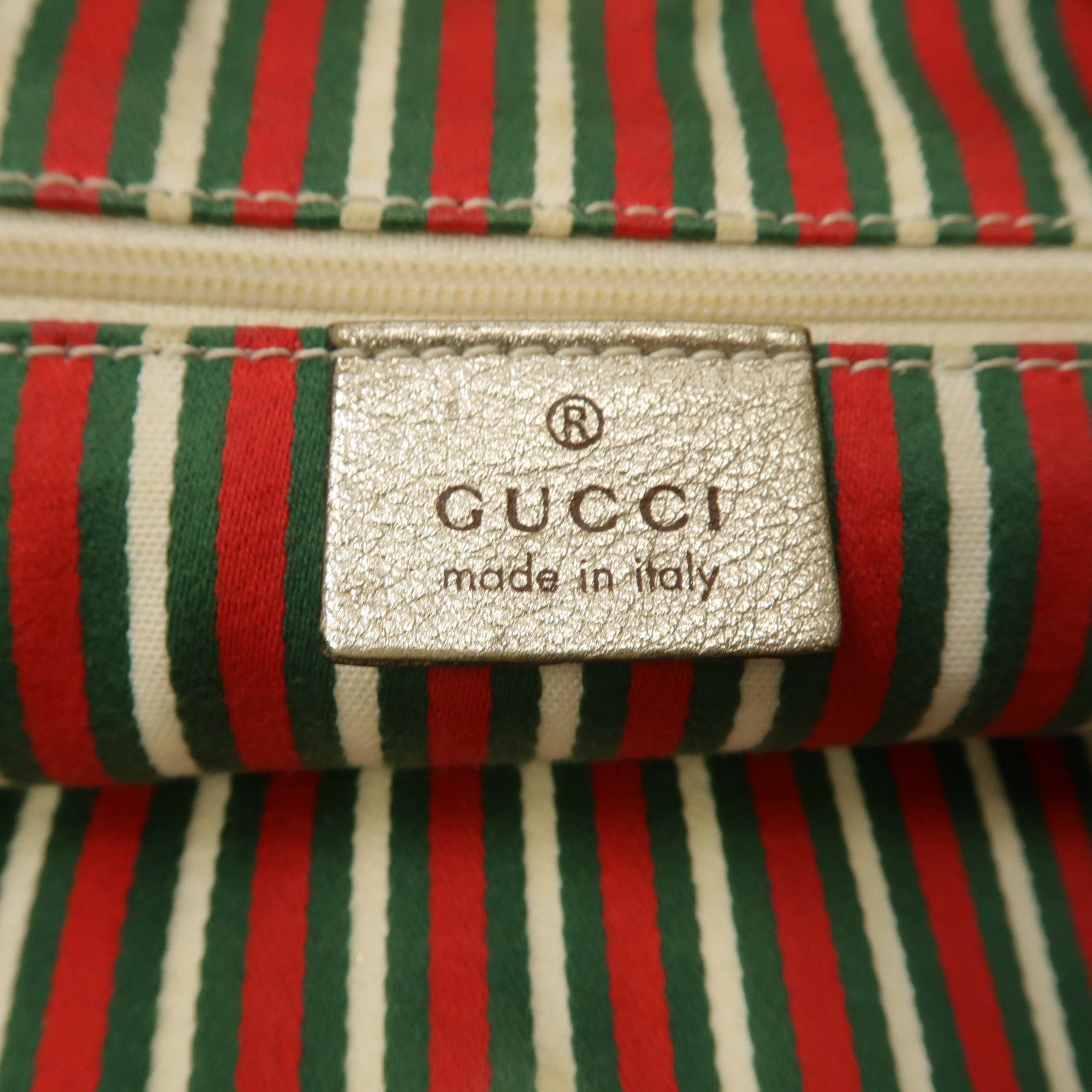 GUCCI 【激減優惠】帆布Abbey Tote Bag金扣手挽袋金色