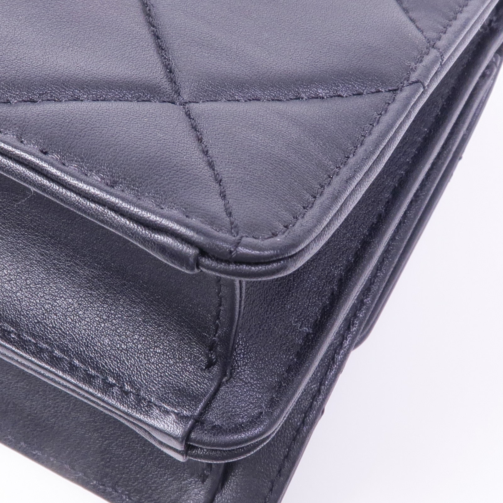 CHANEL 羊皮皮革Chain Shoulder金扣鏈帶肩背袋