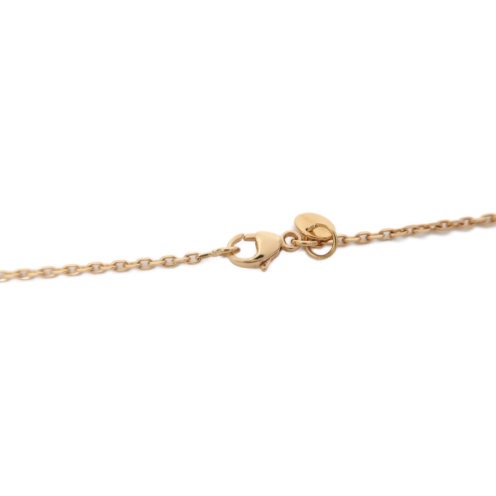 HERMES Swift皮革/金屬As De Coeur Pendant項鍊金色