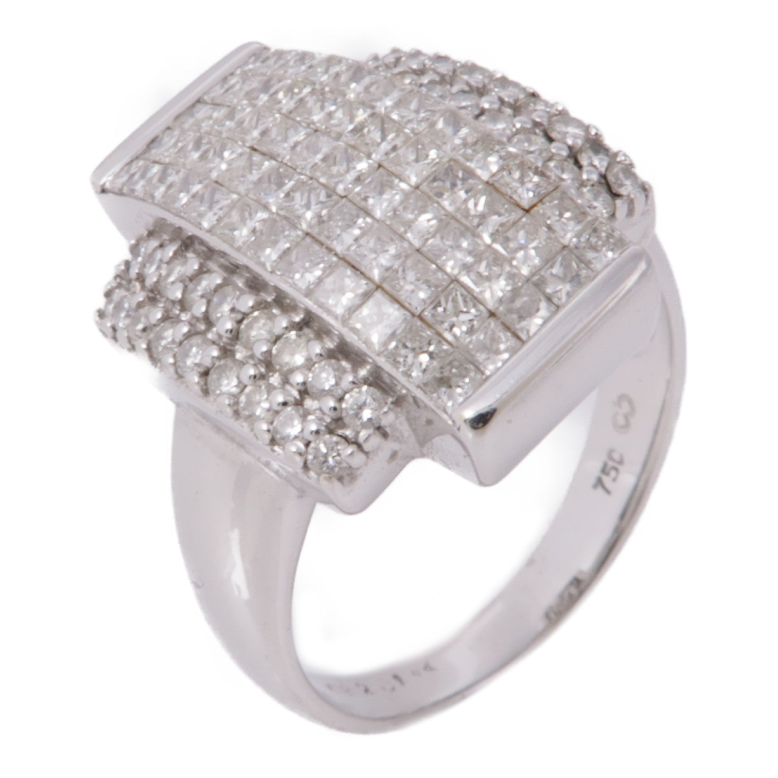 JEWELRY 【激減優惠】18K白金Diamond Ring鑽石戒指US#7