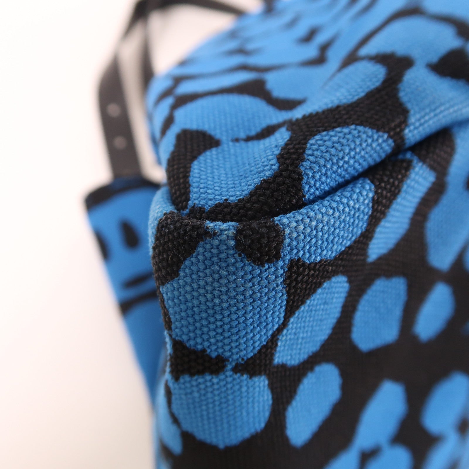BOTTEGA VENETA 帆布Shoulder Tote肩背袋藍色/黑色
