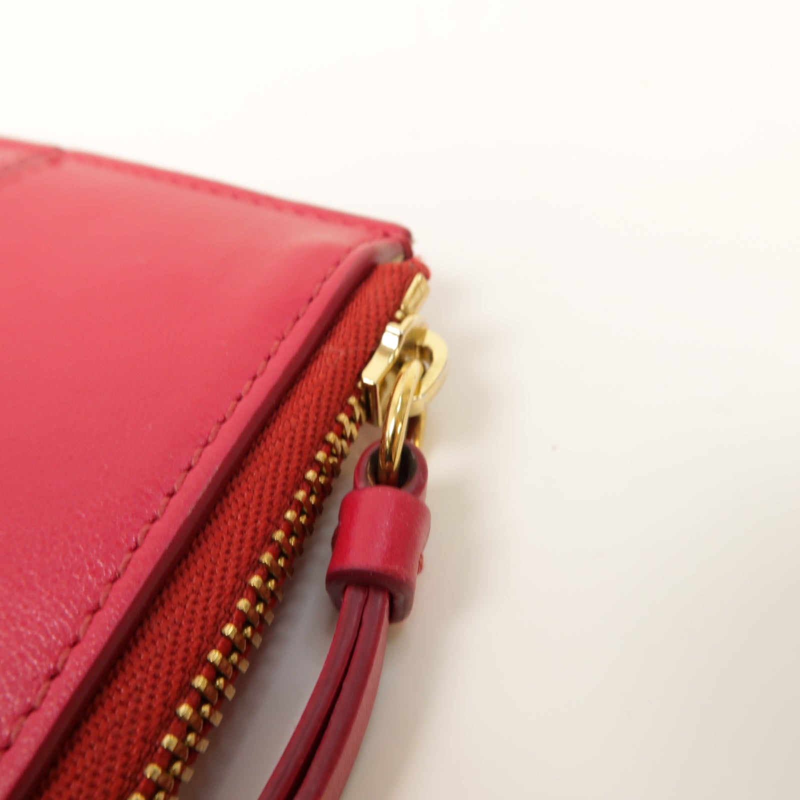 Chloe 【激減優惠】牛皮皮革Card case金扣卡片套紅色