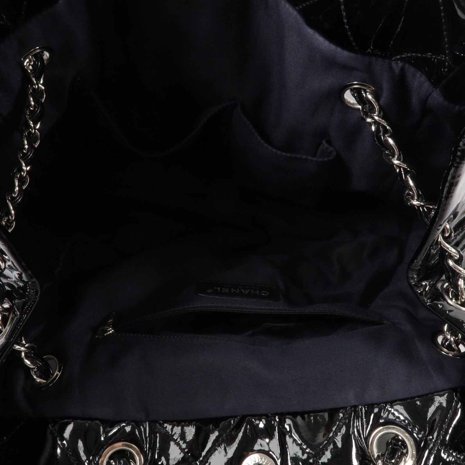 CHANEL 漆皮皮革Shoulder Bag鏈帶肩背袋