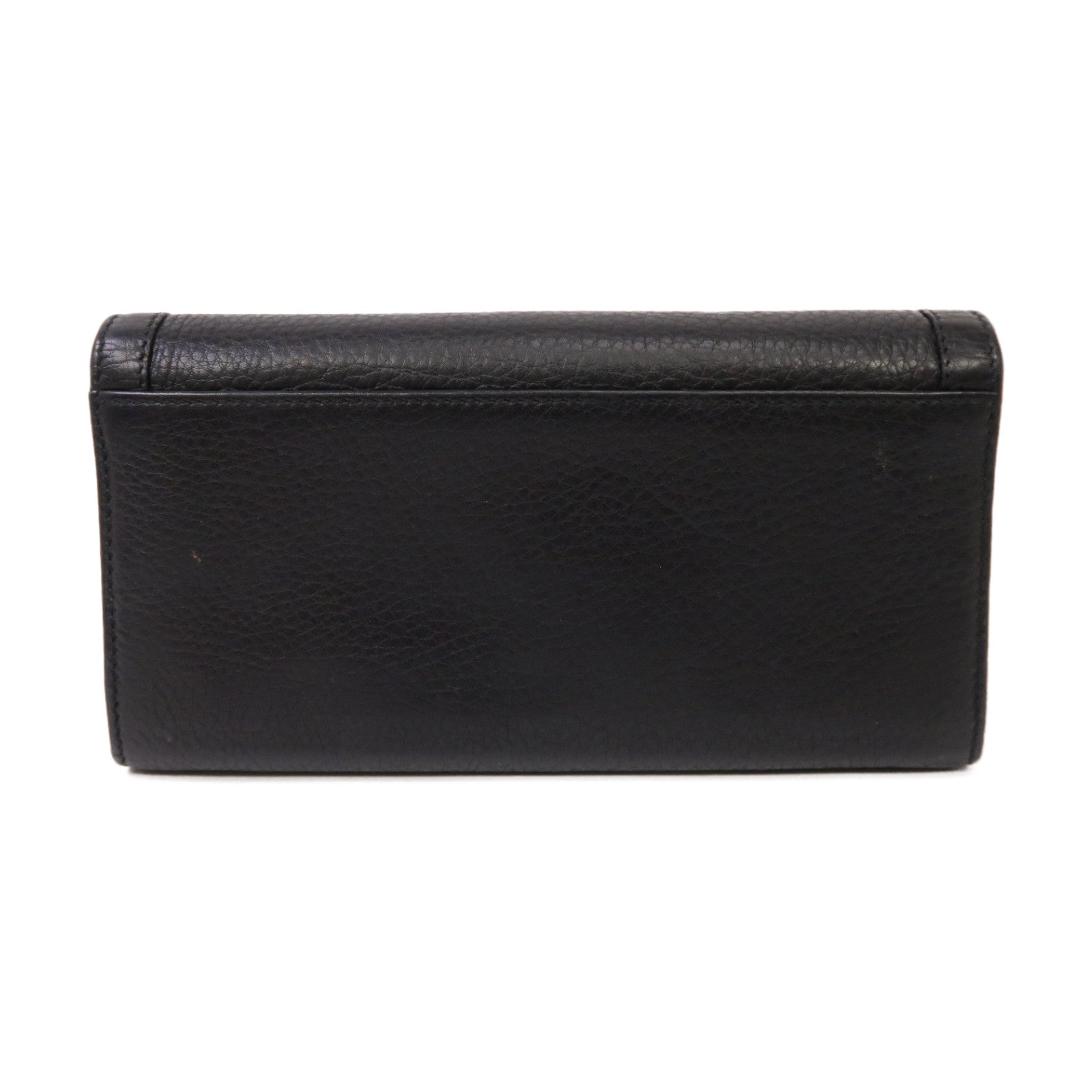 GUCCI 【激減優惠】竹製/牛皮皮革Long Wallet金扣長錢包黑色
