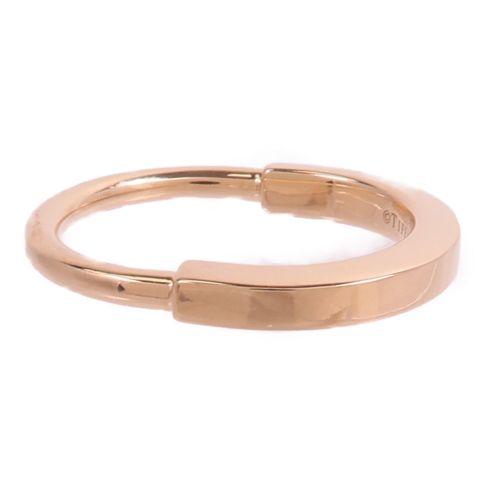 TIFFANY＆CO 18K玫瑰金Lock Ring戒指