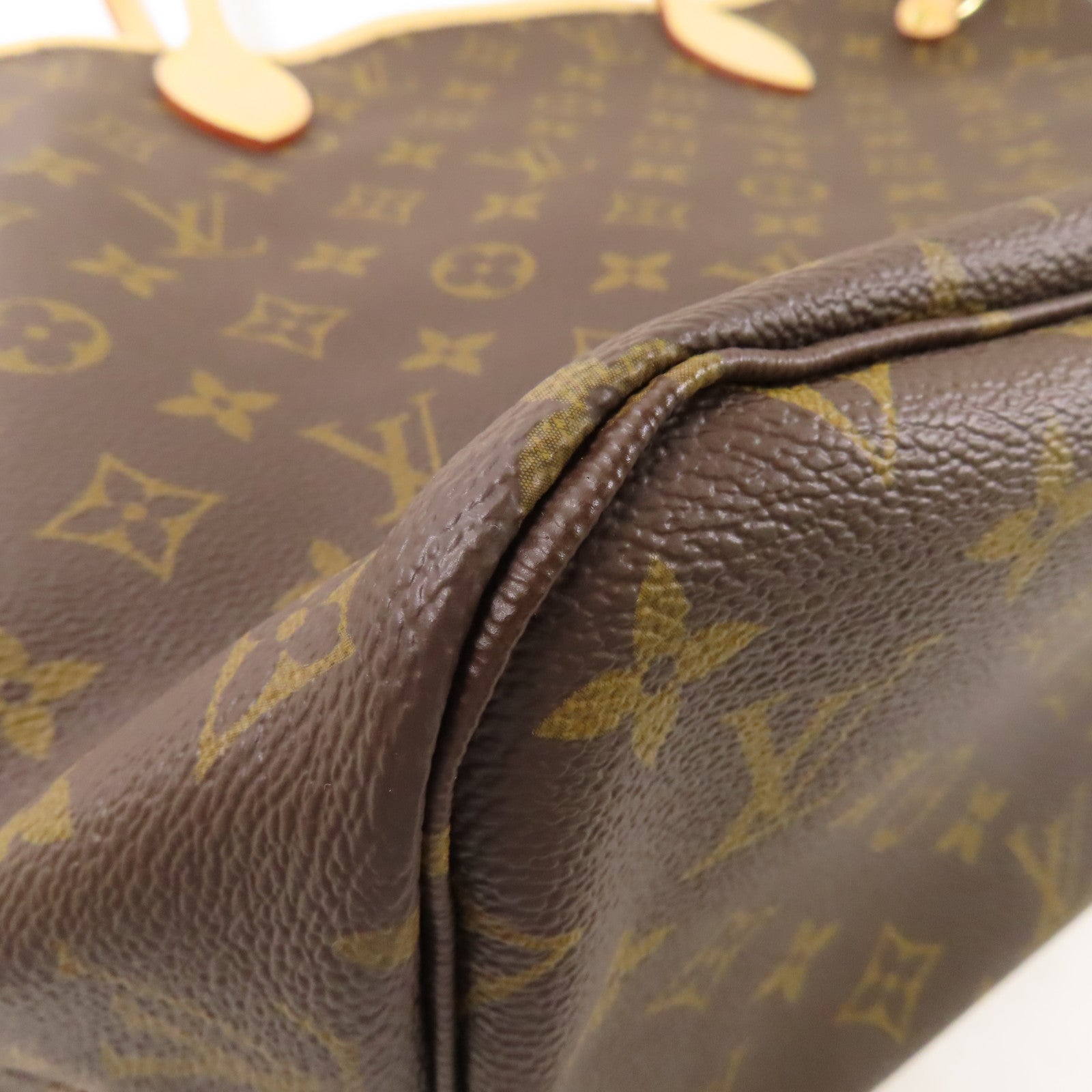 LOUIS VUITTON Monogram Neverfull MM金扣手挽袋