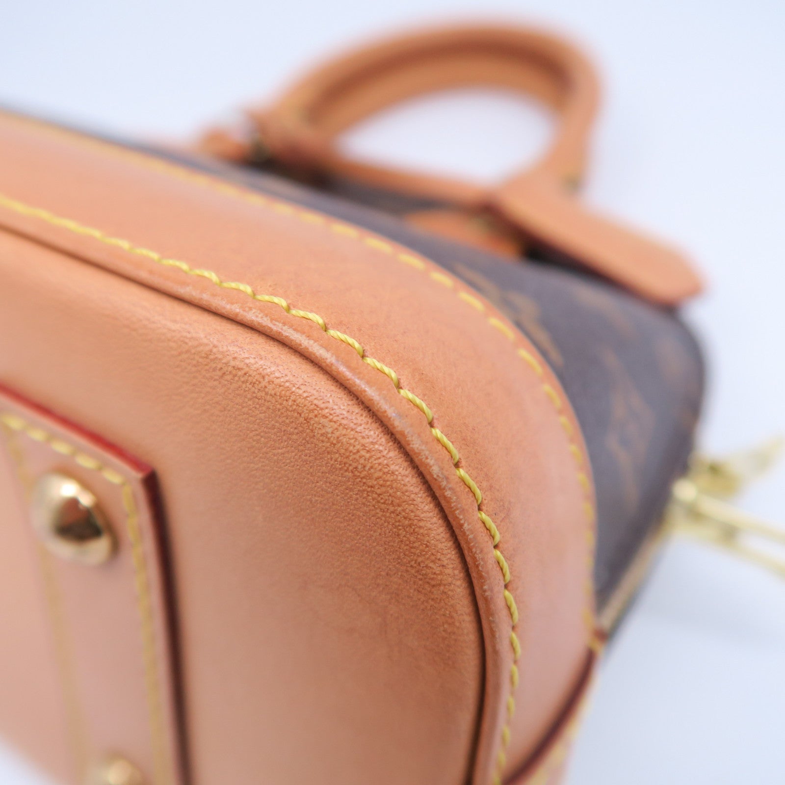 LOUIS VUITTON 【清倉大減價】Monogram Alma BB金扣手挽肩背兩用袋啡色