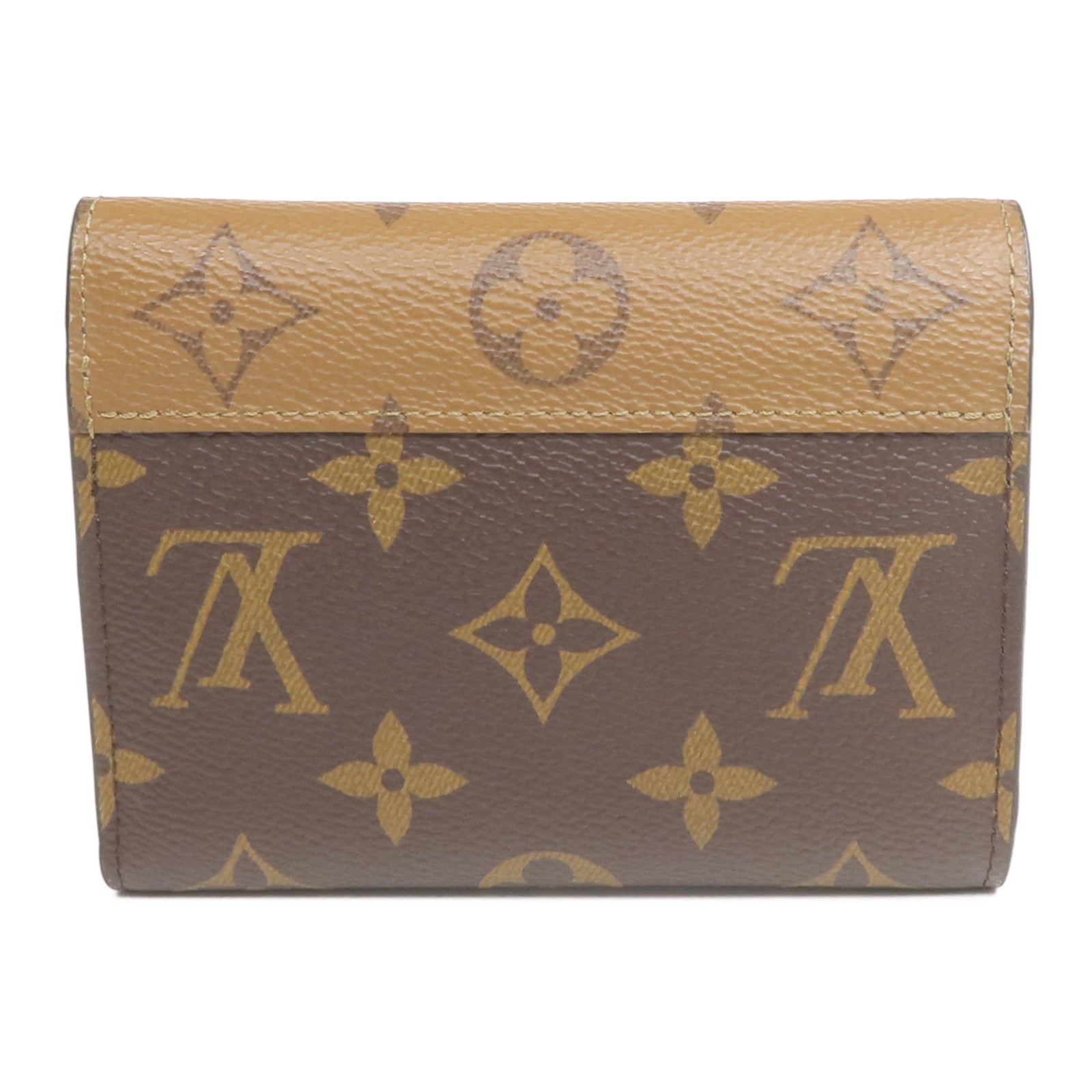 LOUIS VUITTON Monogram/Monogram Reverse Victorine Wallet金扣錢包棕色