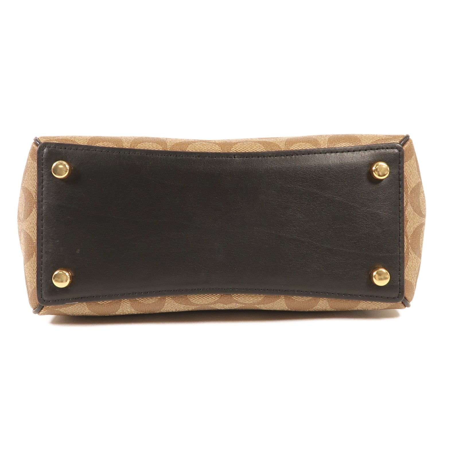 COACH 塗層帆布Shoulder Bag金扣手挽肩背兩用袋