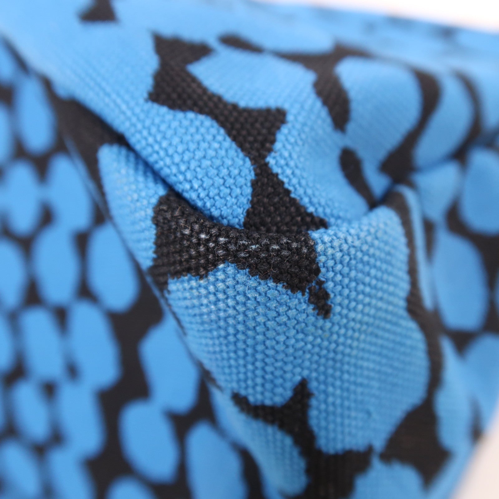 BOTTEGA VENETA 帆布Shoulder Tote肩背袋藍色/黑色
