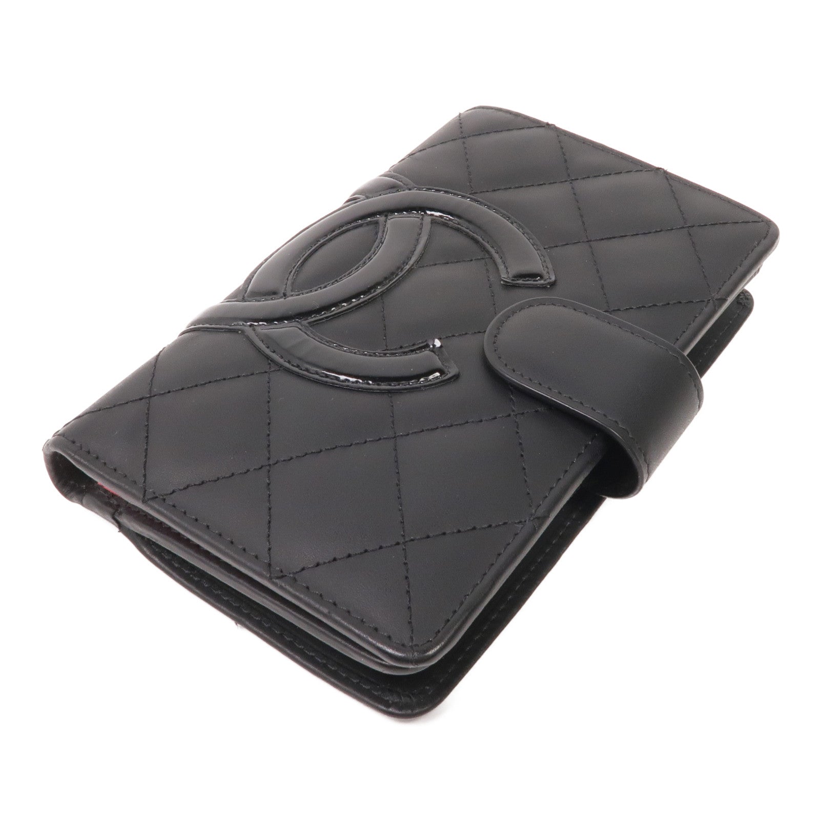 CHANEL 牛皮皮革Cambon Wallet銀扣錢包