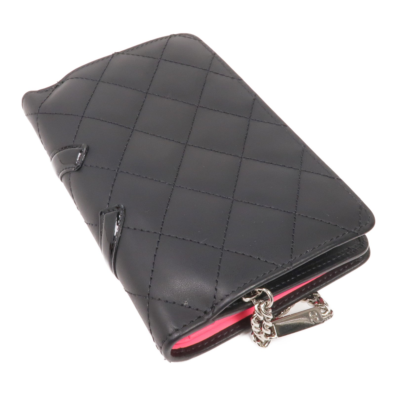 CHANEL 牛皮皮革Cambon Wallet銀扣錢包