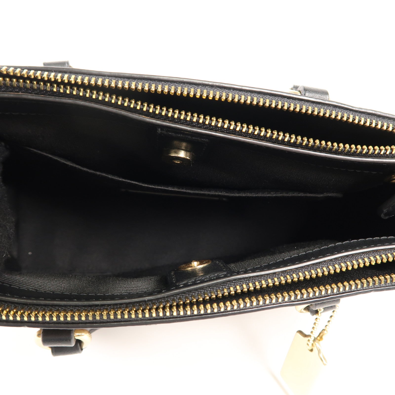 COACH 塗層帆布Shoulder Bag金扣手挽肩背兩用袋