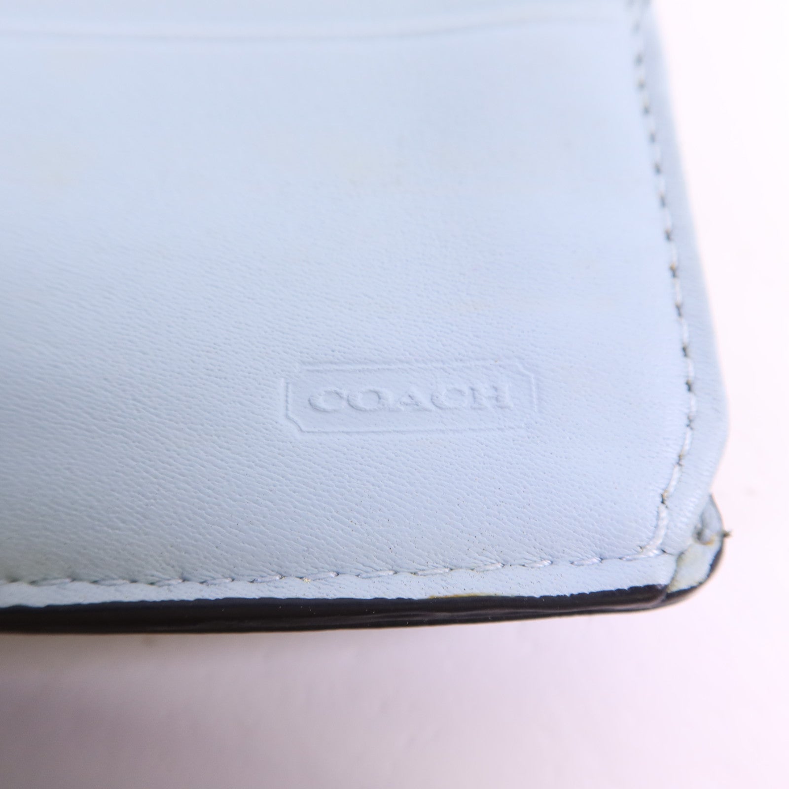 COACH 【激減優惠】牛皮皮革Long Bifold Wallet銀扣長錢包