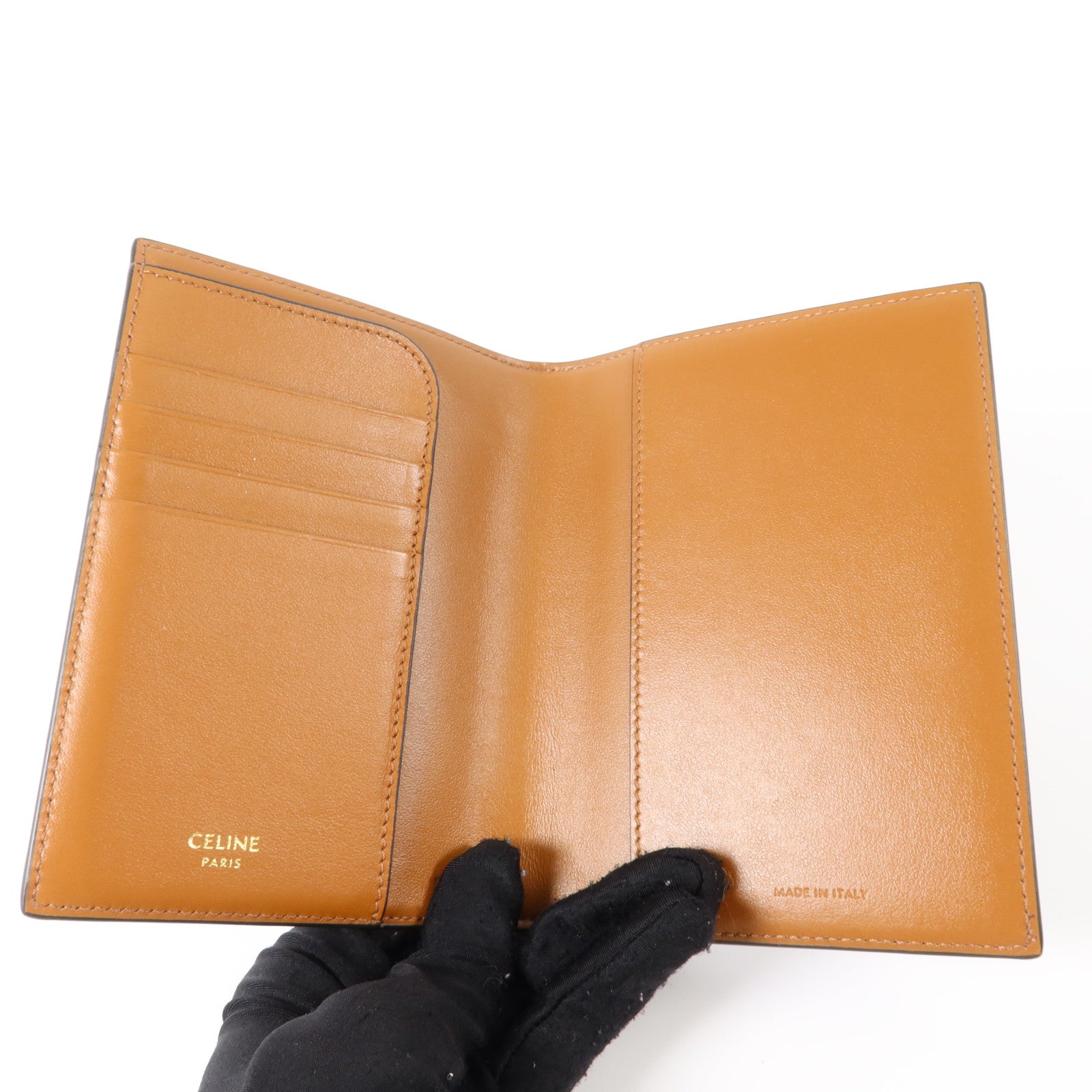 CELINE Triomphe塗層帆布Passport Case護照套