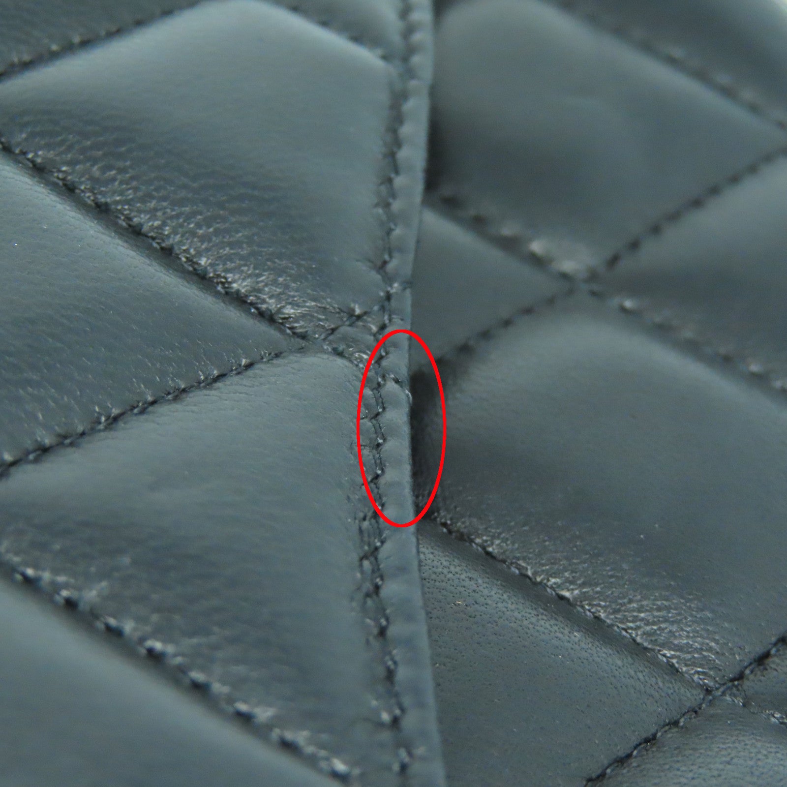 CHANEL 菱格牛皮皮革Chain Shoulder Bag银扣链带肩背袋黑色