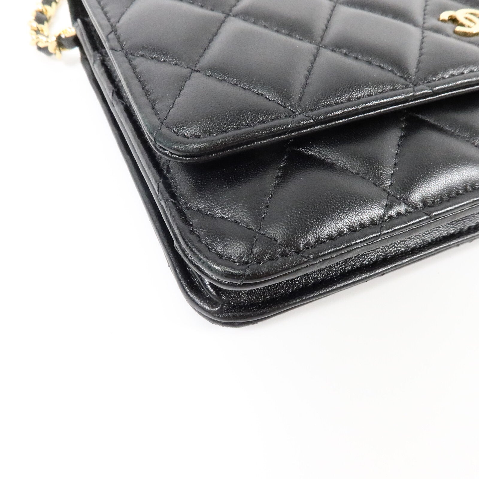 CHANEL 羊皮皮革WOC Wallet On Chain鏈帶肩背袋