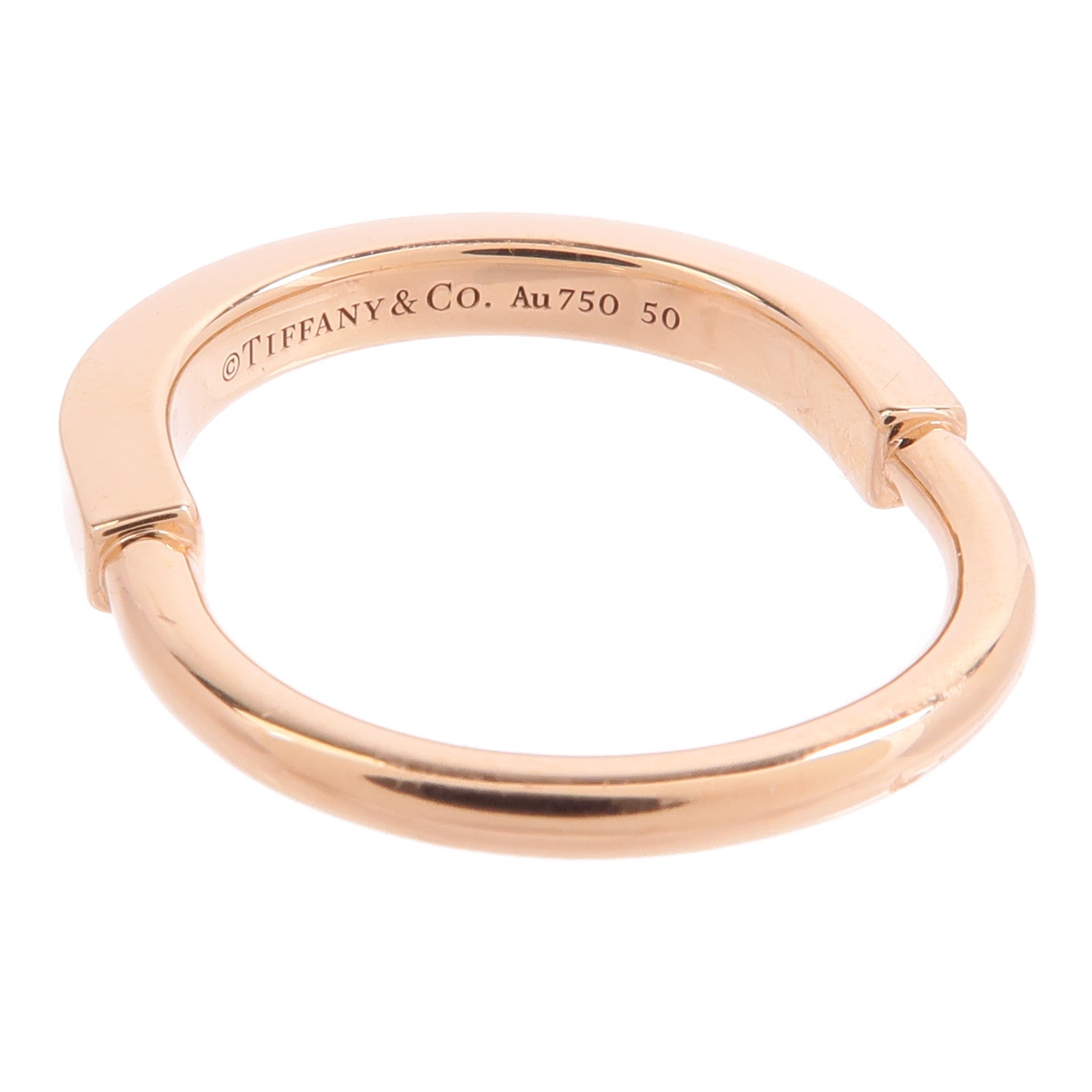 TIFFANY＆CO 18K玫瑰金Lock Ring戒指