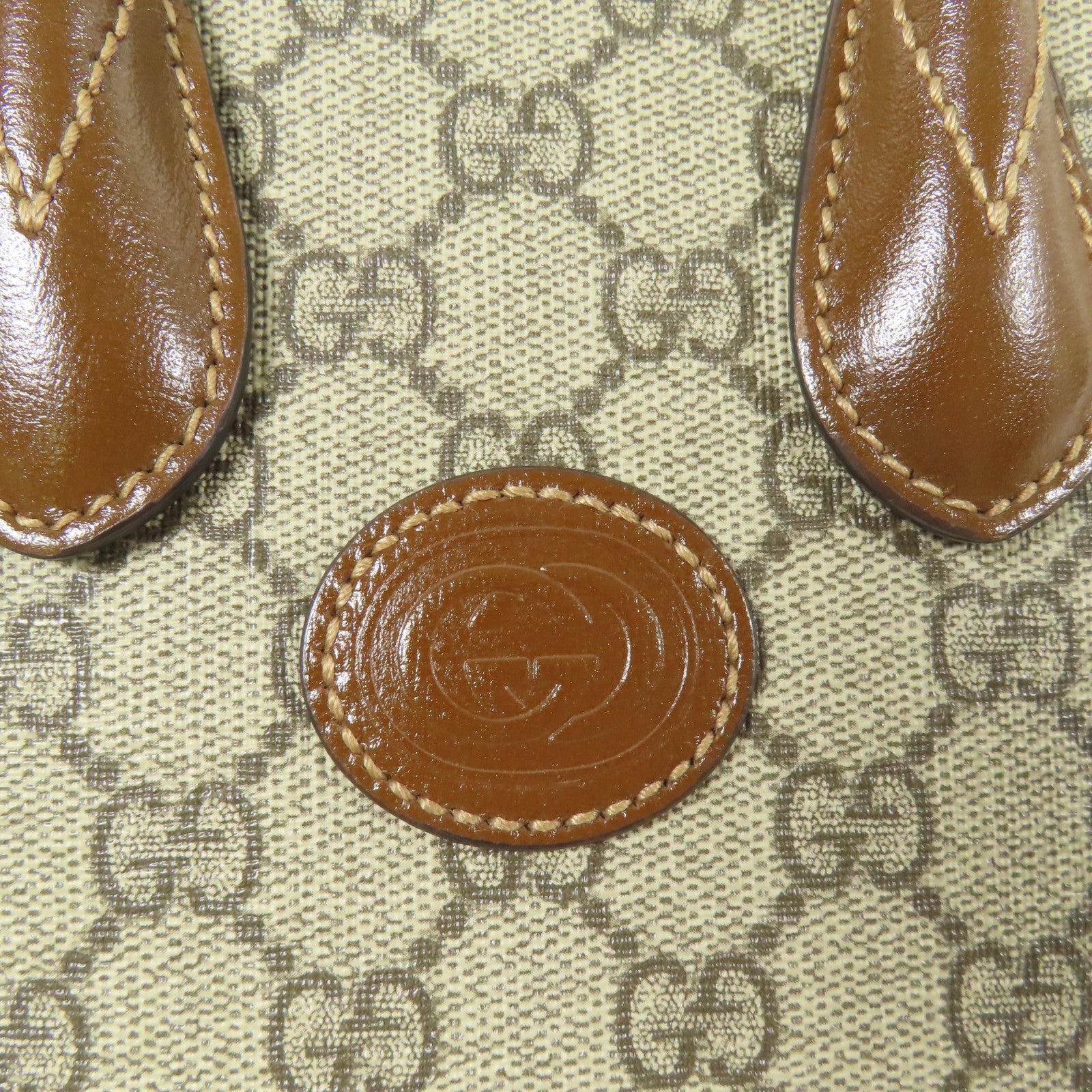 GUCCI GG GHW Retro 2Way Shoulder Bag Handbag Coated Canvas Brown