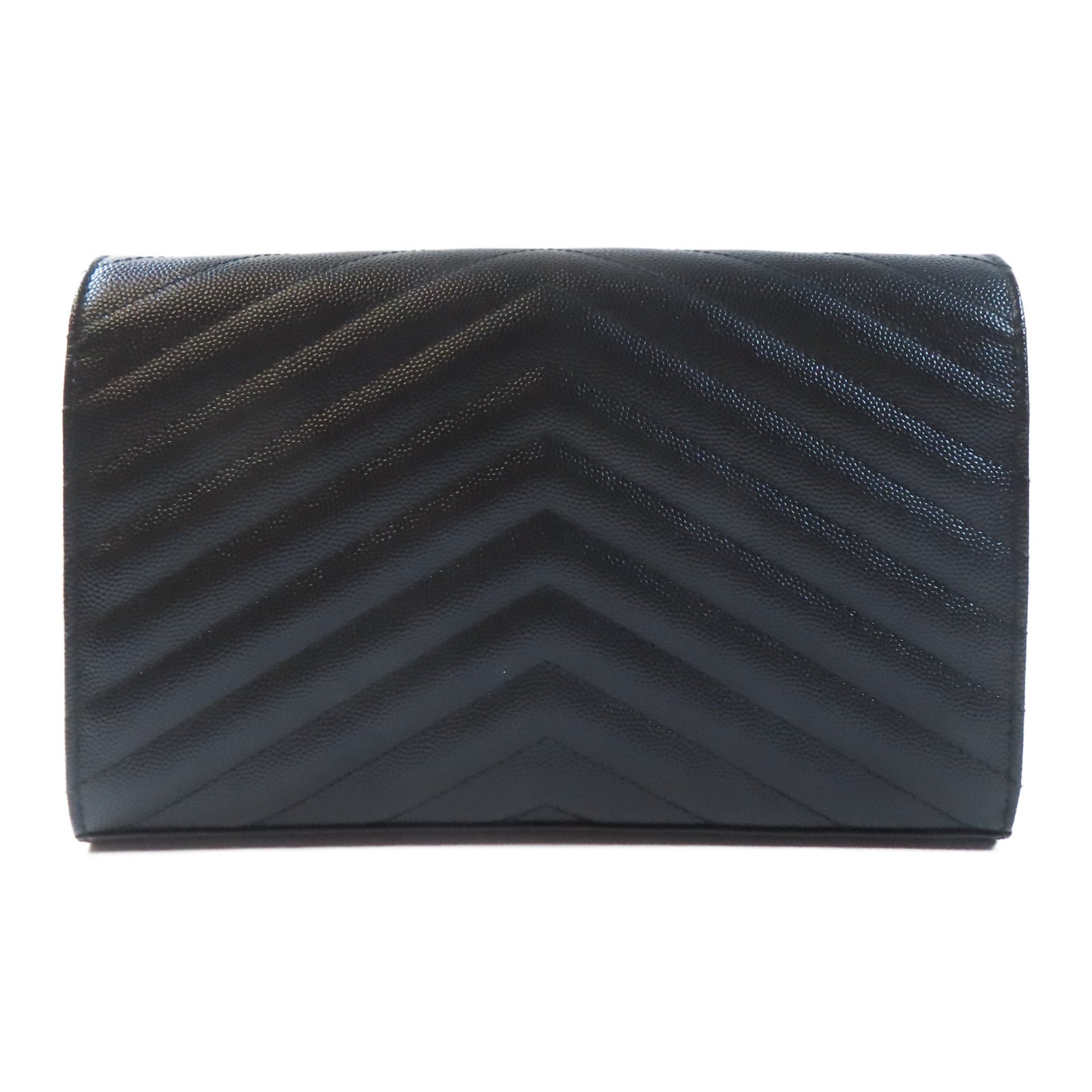 SAINT LAURENT 牛皮皮革Chain Shoulder Bag金扣鏈帶肩背袋黑色