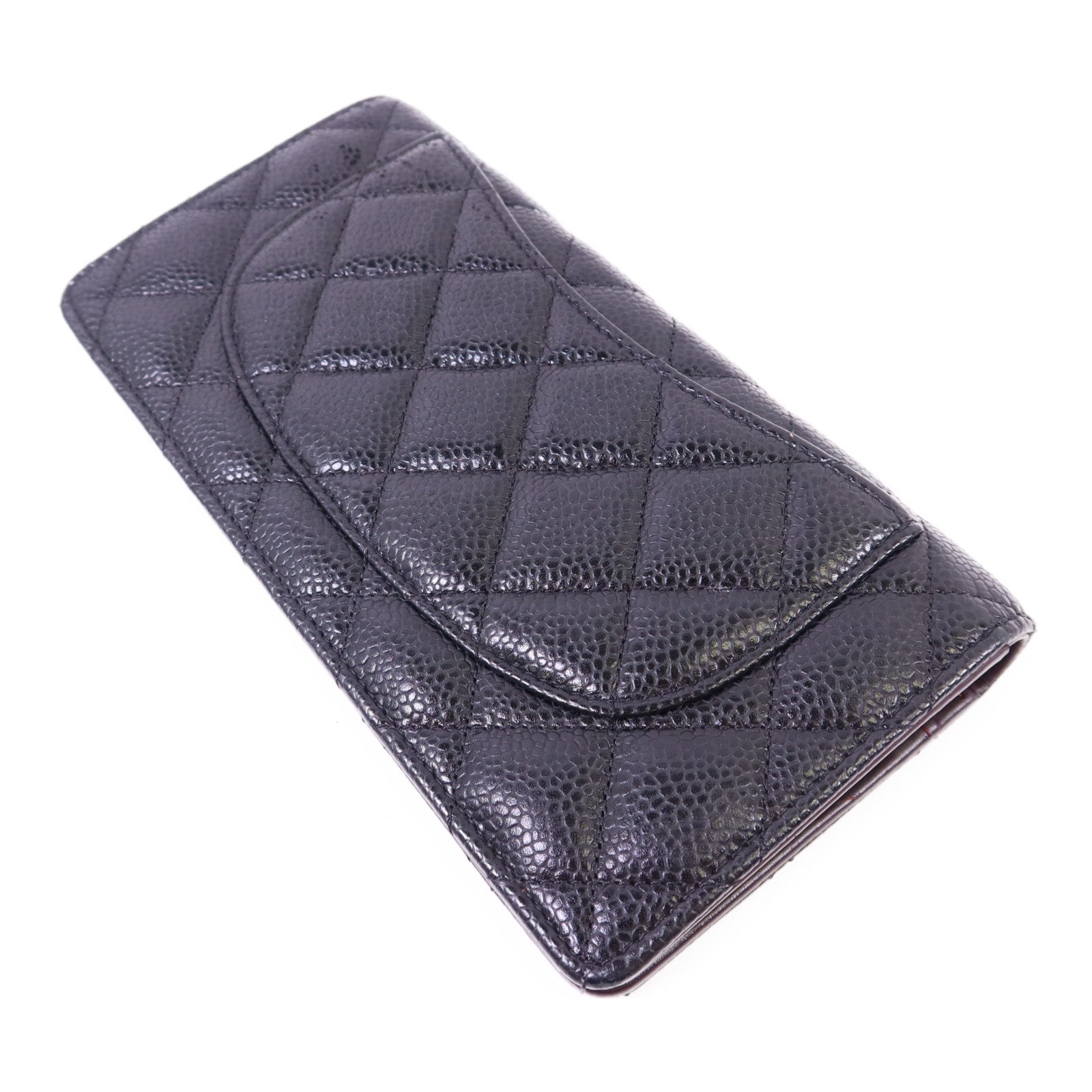 CHANEL 牛皮皮革Bifold Long Wallet金扣長錢包