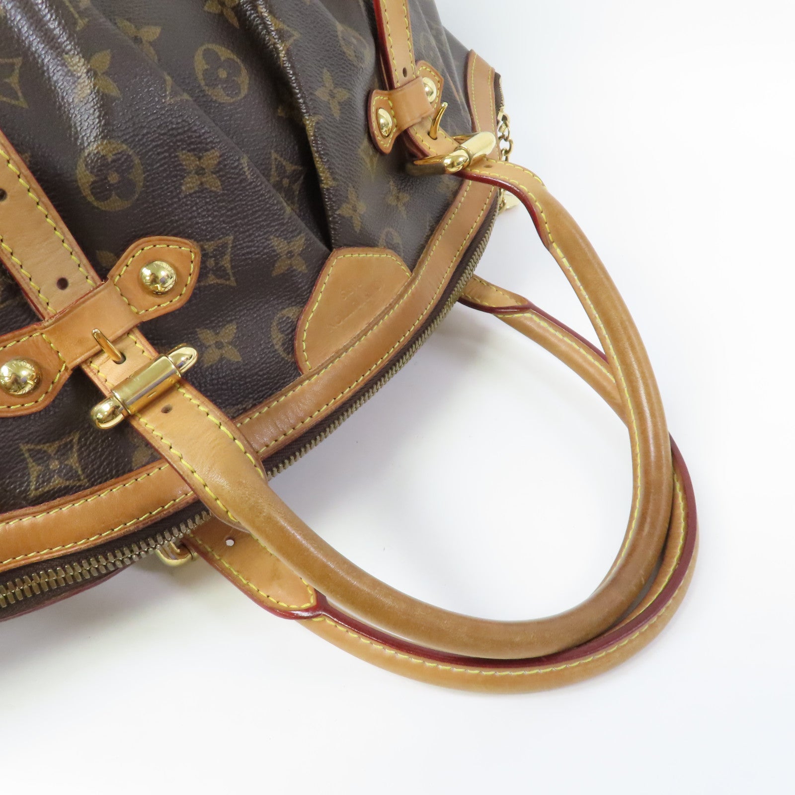 LOUIS VUITTON 【激減優惠】Monogram Tivoli GM金扣肩背袋啡色